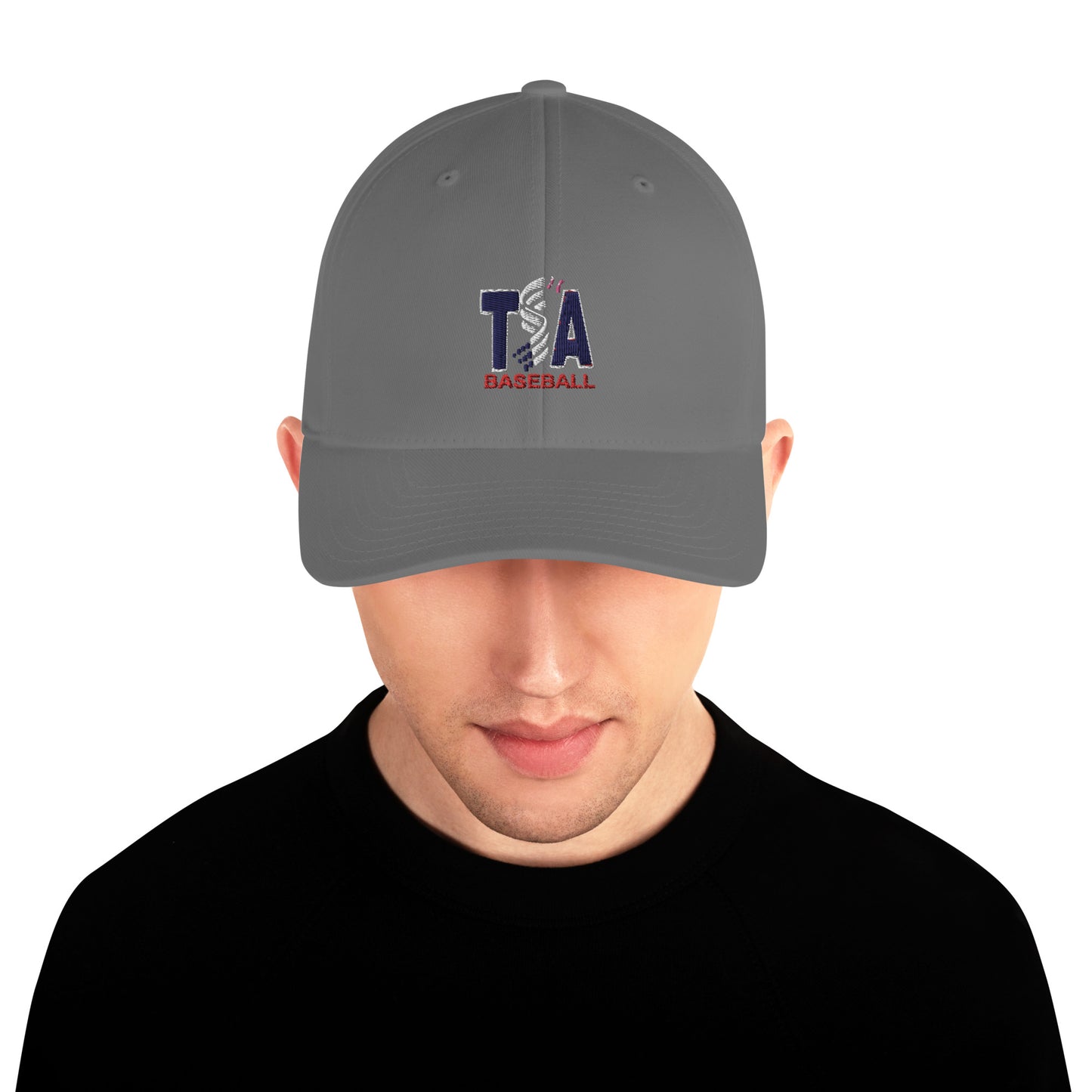 T.S.A. Baseball Logo on front, "Grit" on back. "Fitted" Structured Twill Cap