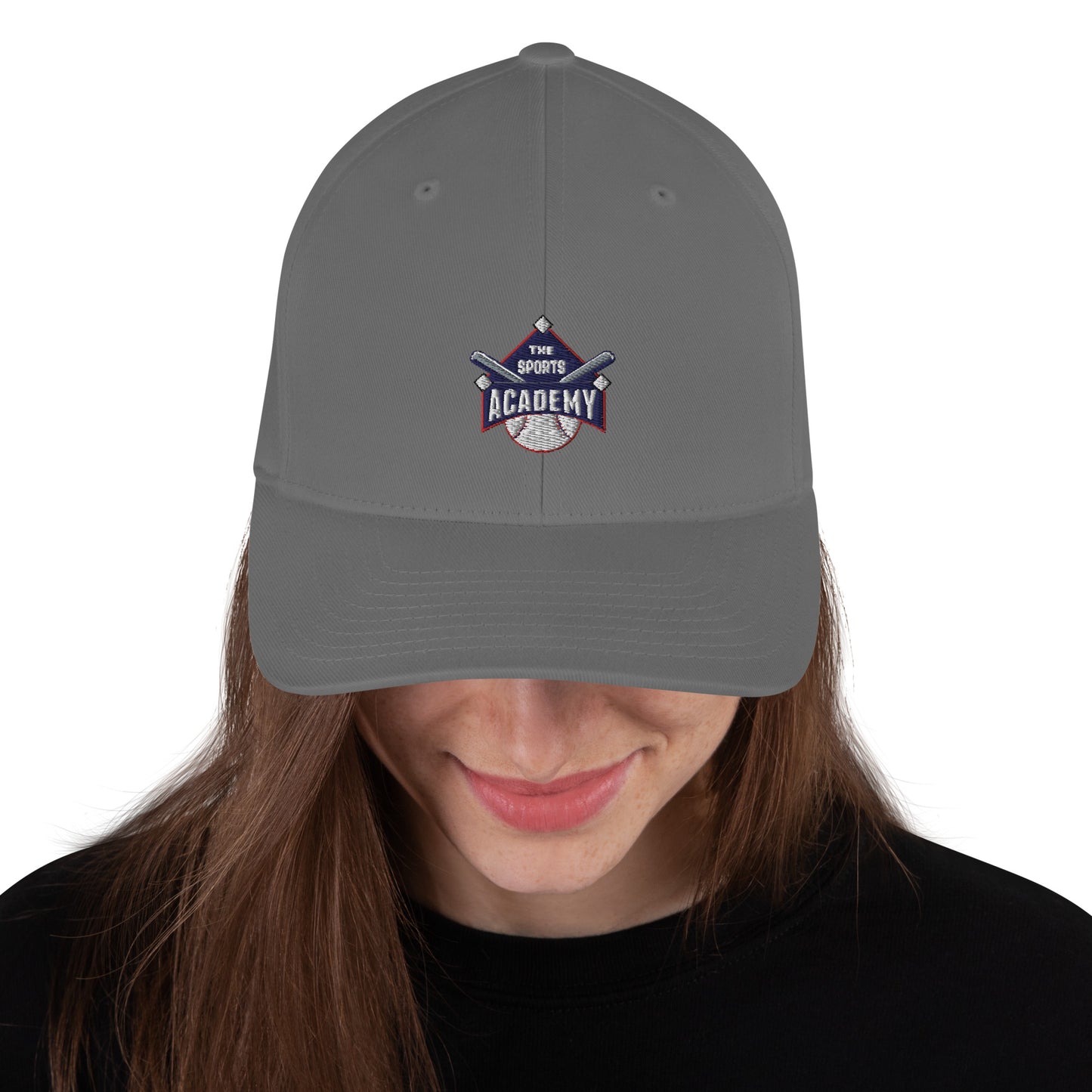 Sports Academy Logo "Fitted" Structured Twill Cap