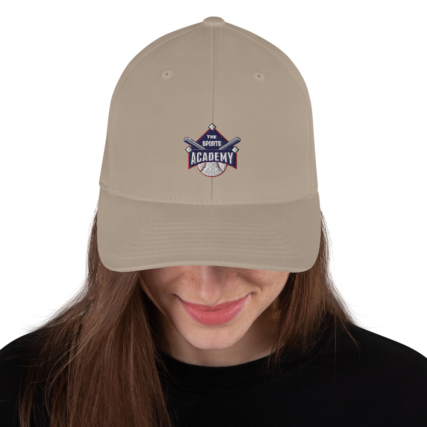 Sports Academy Logo "Fitted" Structured Twill Cap