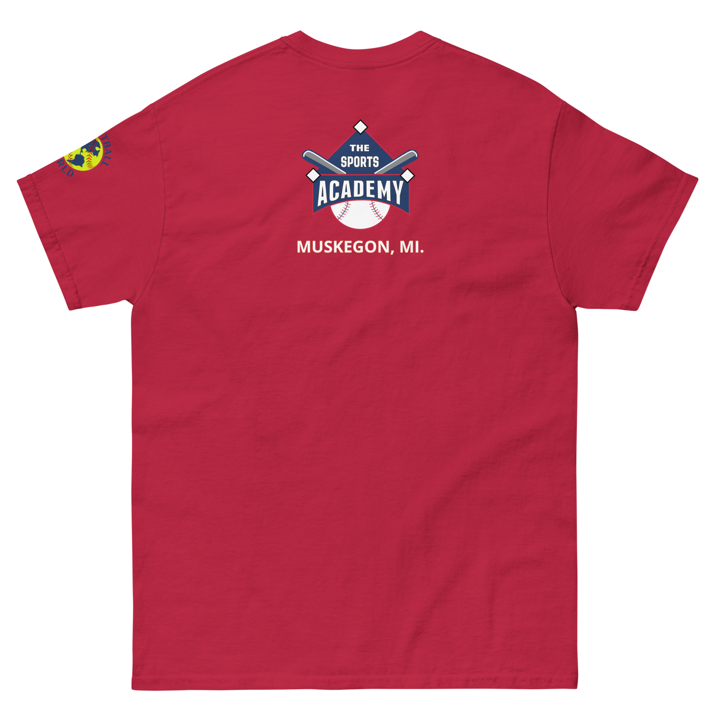 Sports Academy(Front) T.S.A. Baseball (Back) Men's classic tee