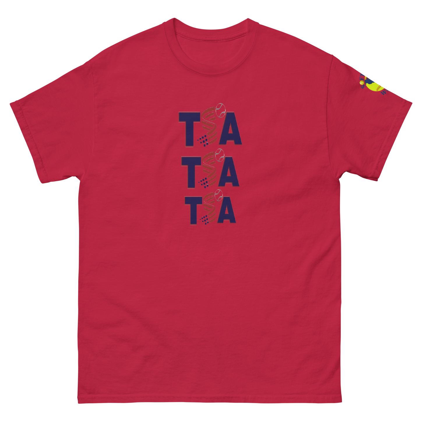 Sports Academy(Front) T.S.A. Baseball (Back) Men's classic tee