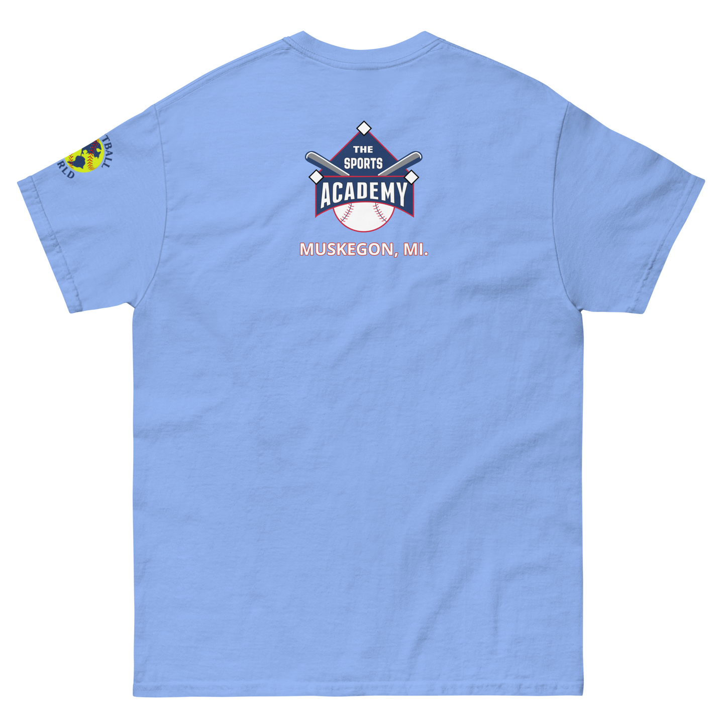 Sports Academy(Front) T.S.A. Baseball (Back) Men's classic tee