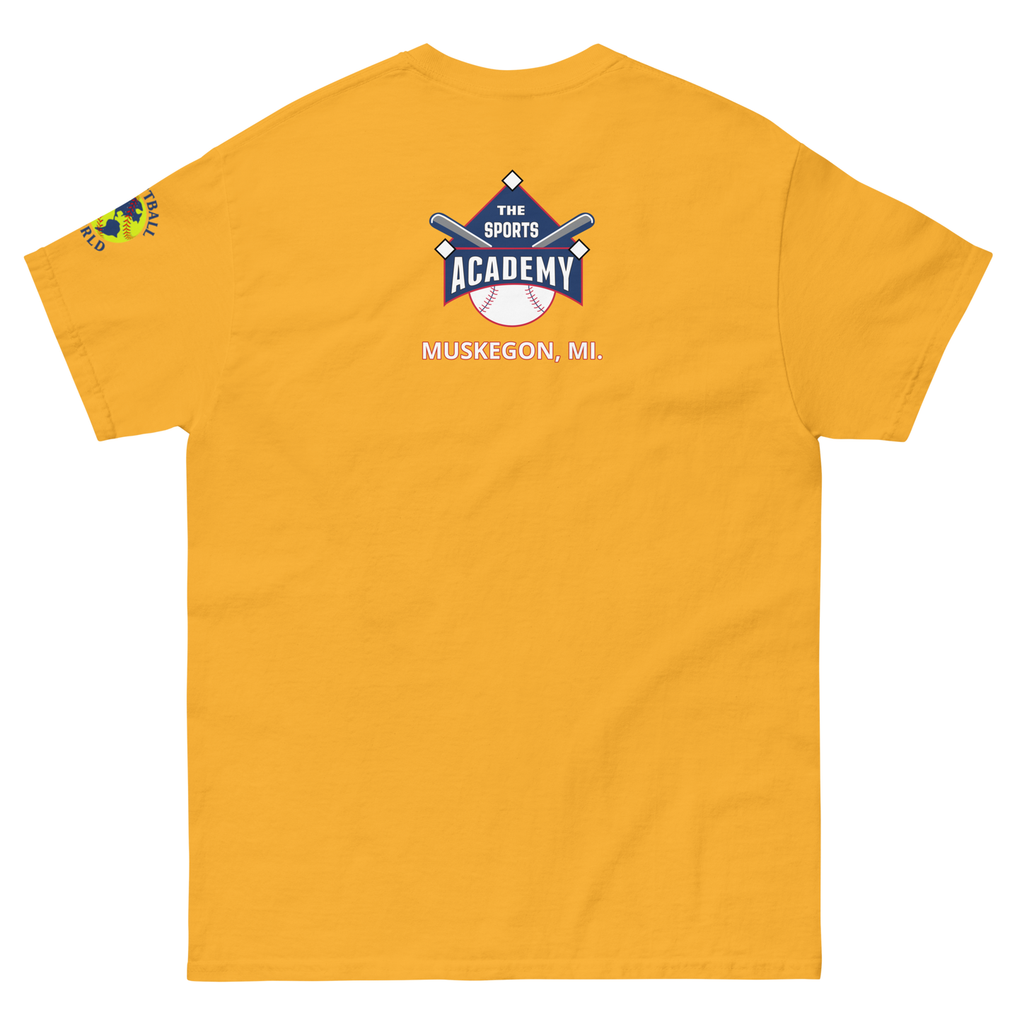 Sports Academy(Front) T.S.A. Baseball (Back) Men's classic tee
