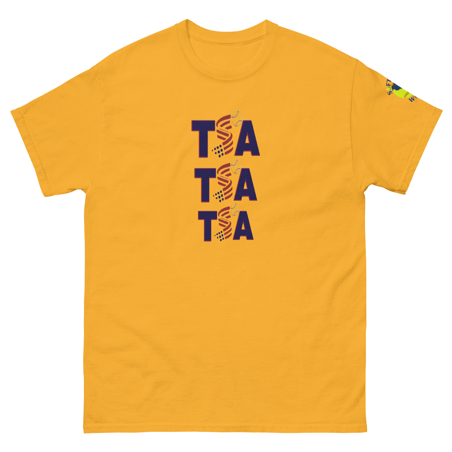 Sports Academy(Front) T.S.A. Baseball (Back) Men's classic tee