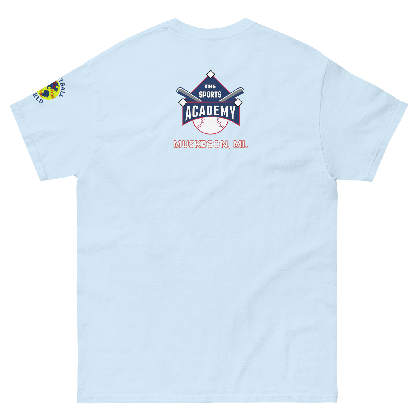 Sports Academy(Front) T.S.A. Baseball (Back) Men's classic tee