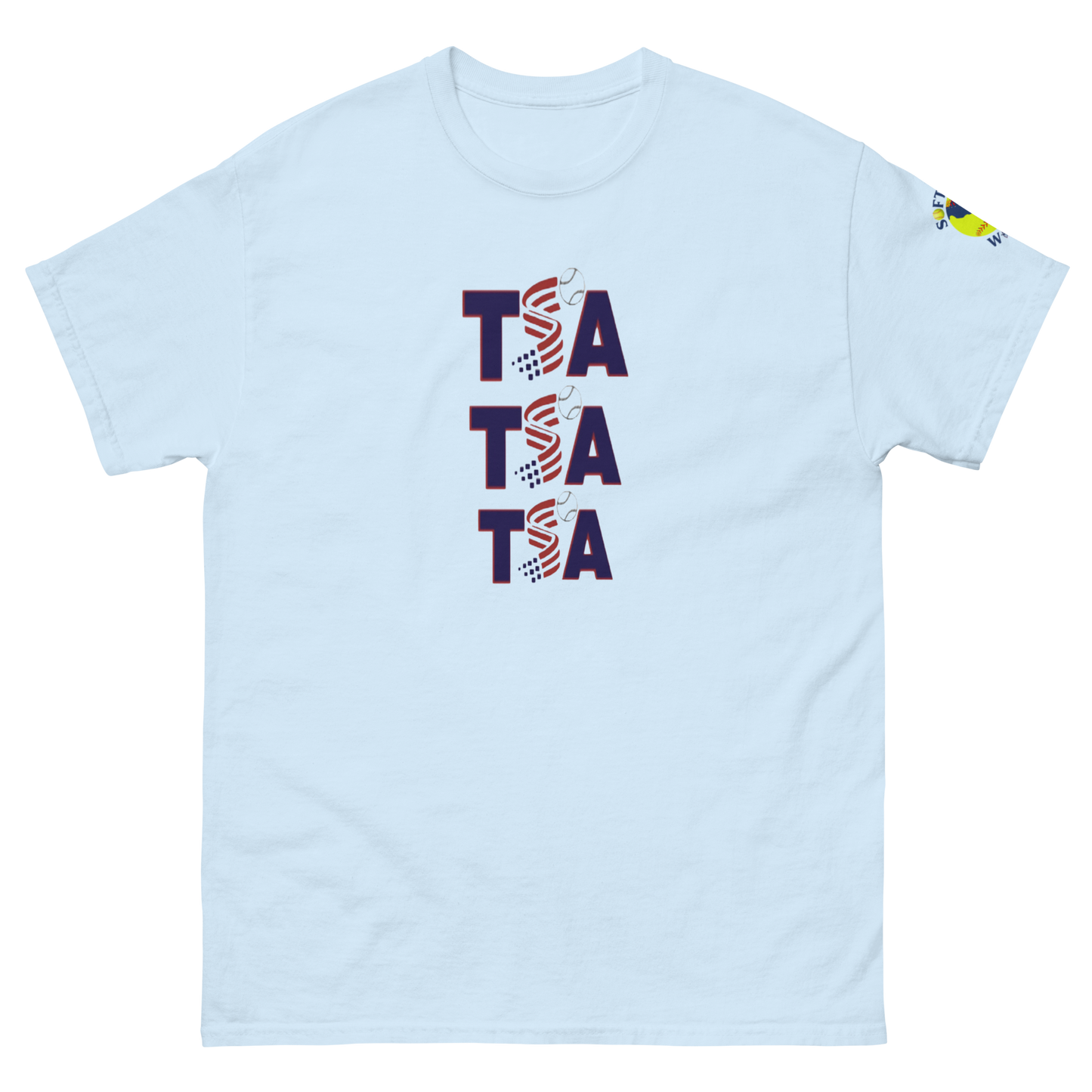 Sports Academy(Front) T.S.A. Baseball (Back) Men's classic tee