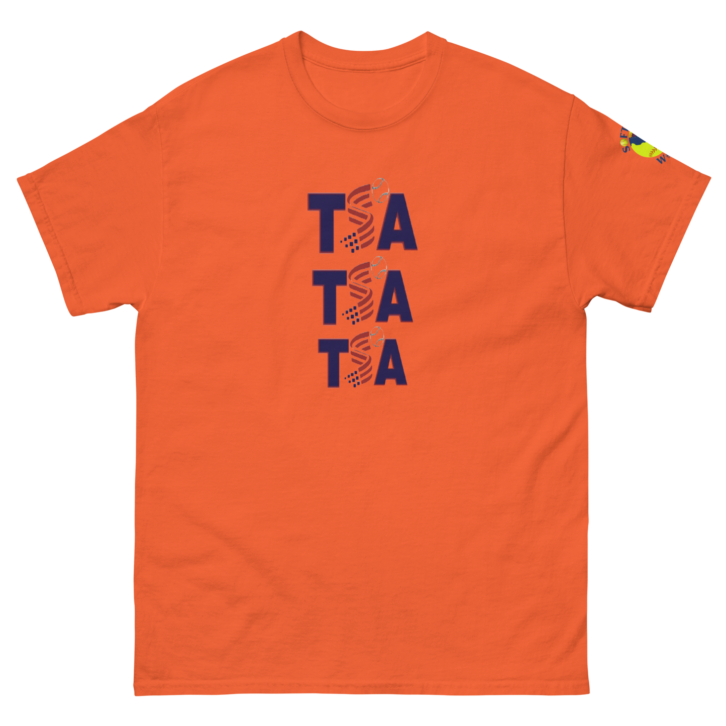 Sports Academy(Front) T.S.A. Baseball (Back) Men's classic tee