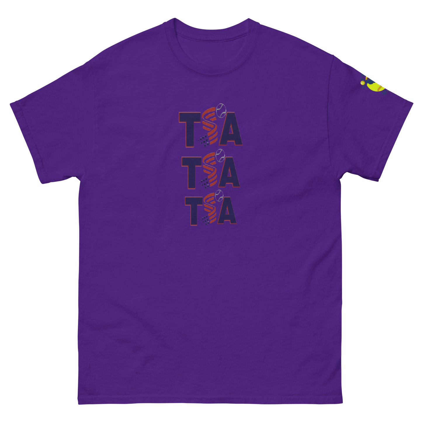 Sports Academy(Front) T.S.A. Baseball (Back) Men's classic tee