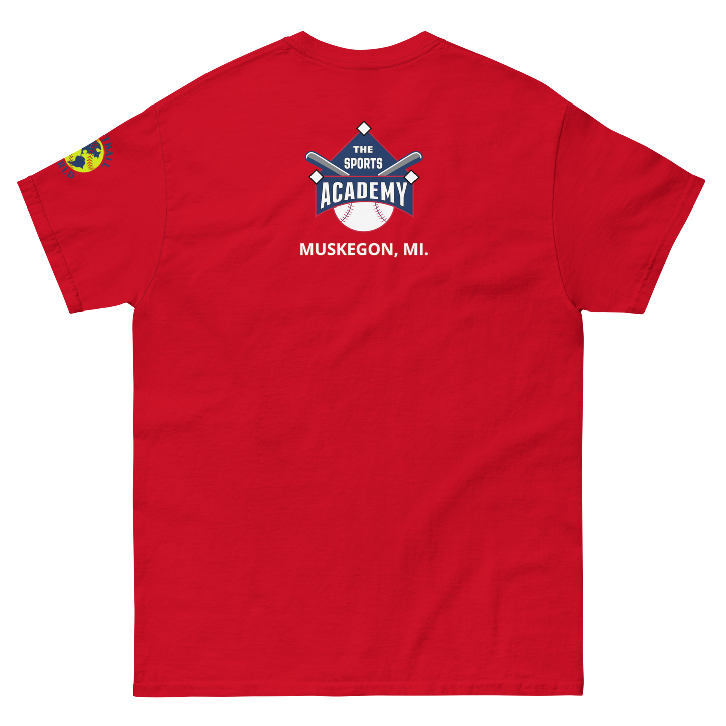Sports Academy(Front) T.S.A. Baseball (Back) Men's classic tee