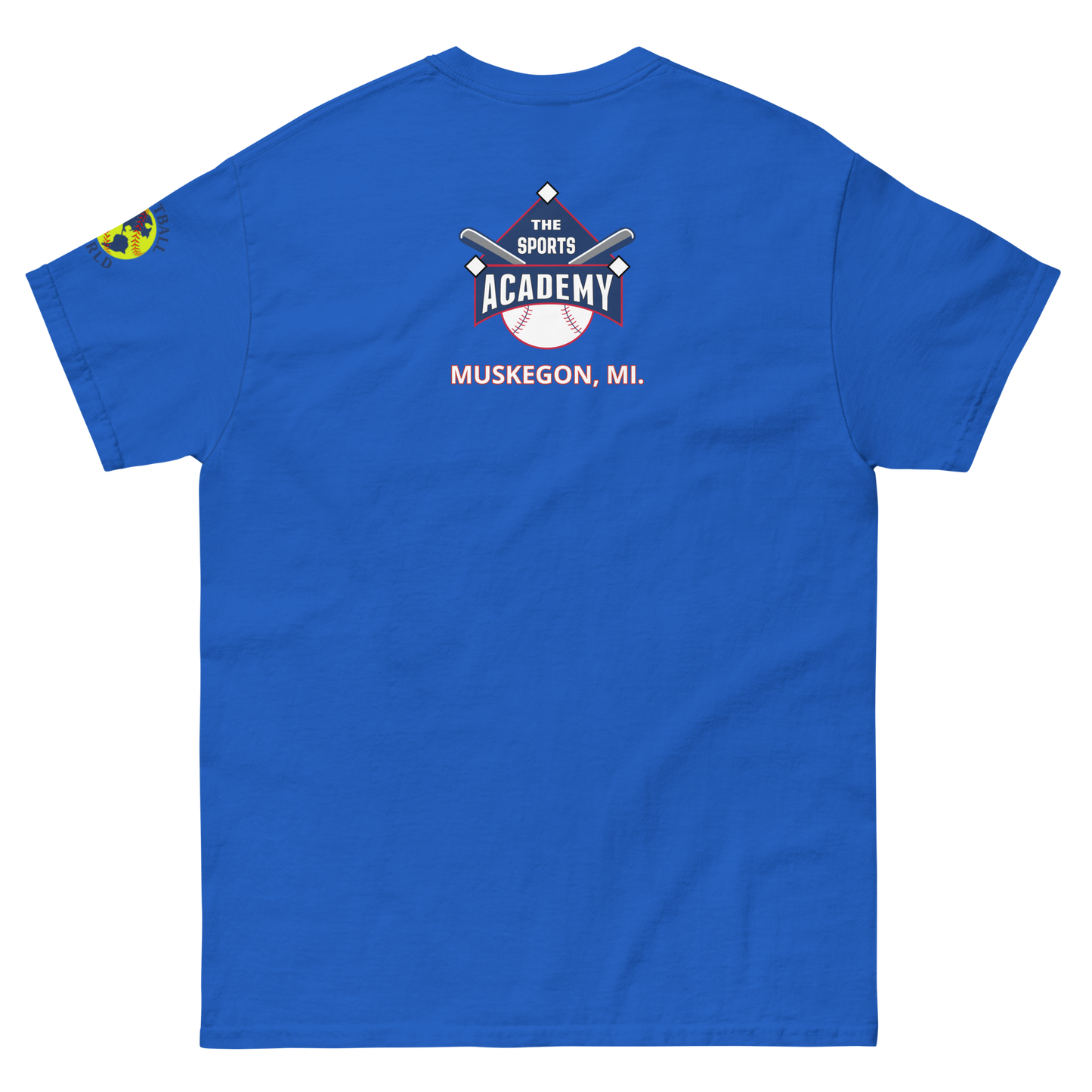 Sports Academy(Front) T.S.A. Baseball (Back) Men's classic tee