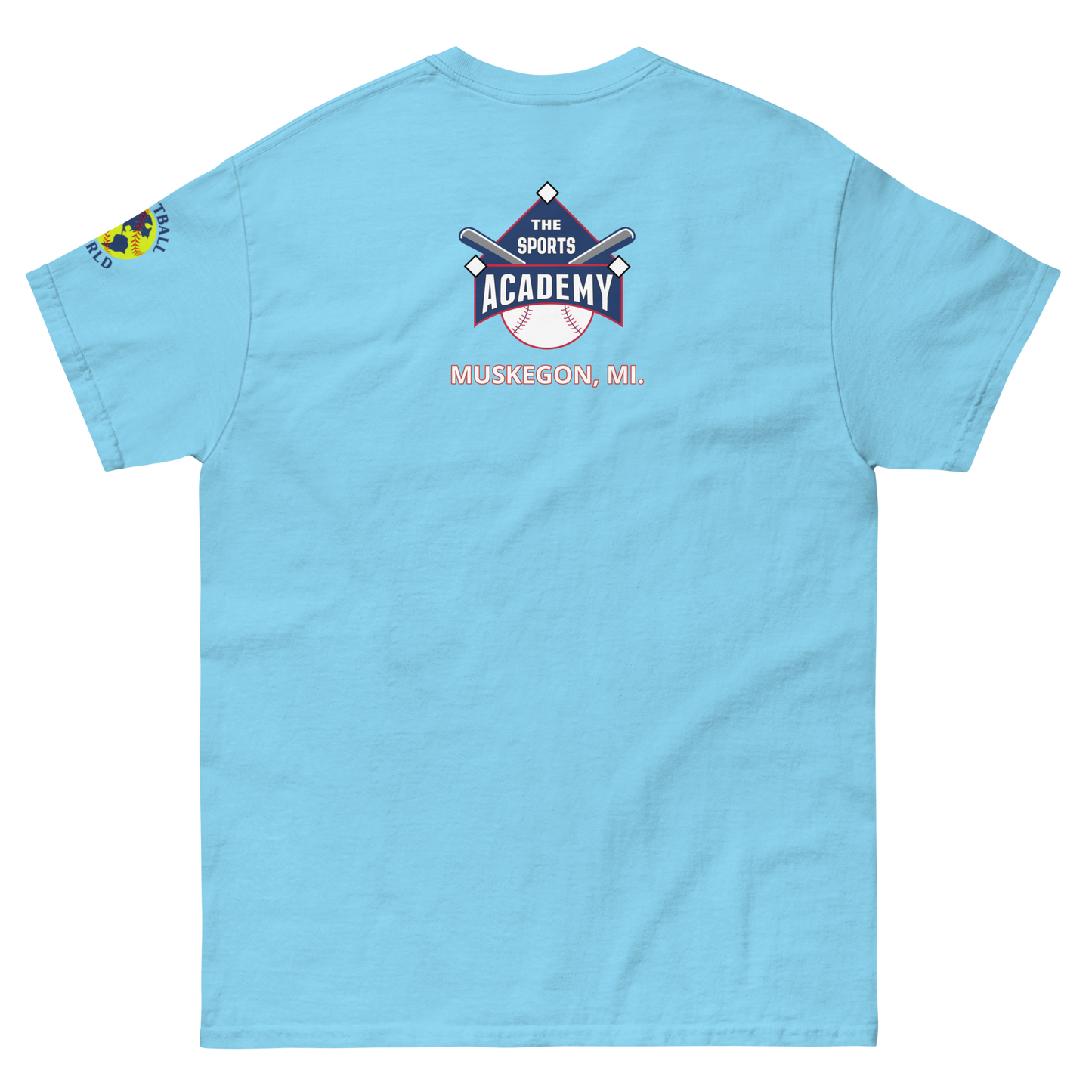 Sports Academy(Front) T.S.A. Baseball (Back) Men's classic tee