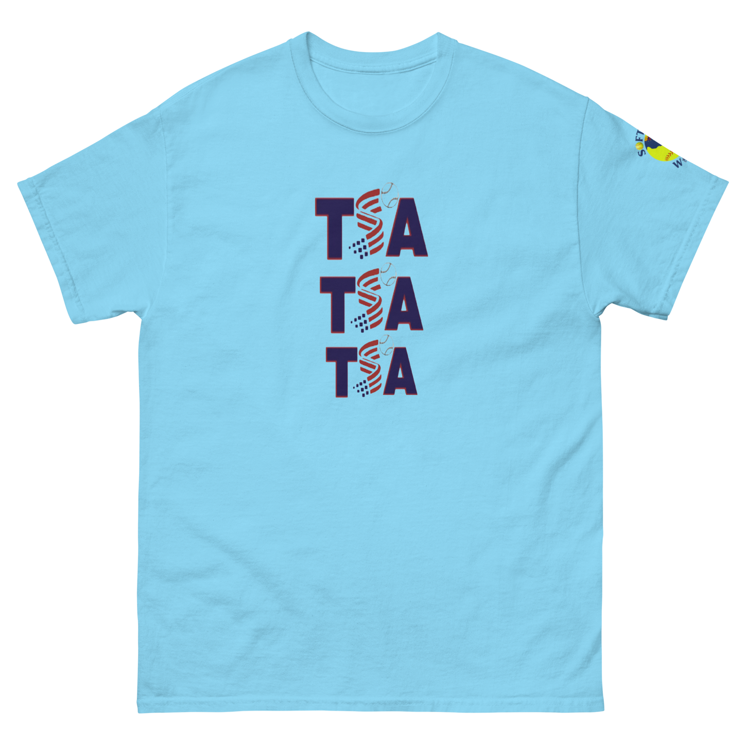 Sports Academy(Front) T.S.A. Baseball (Back) Men's classic tee
