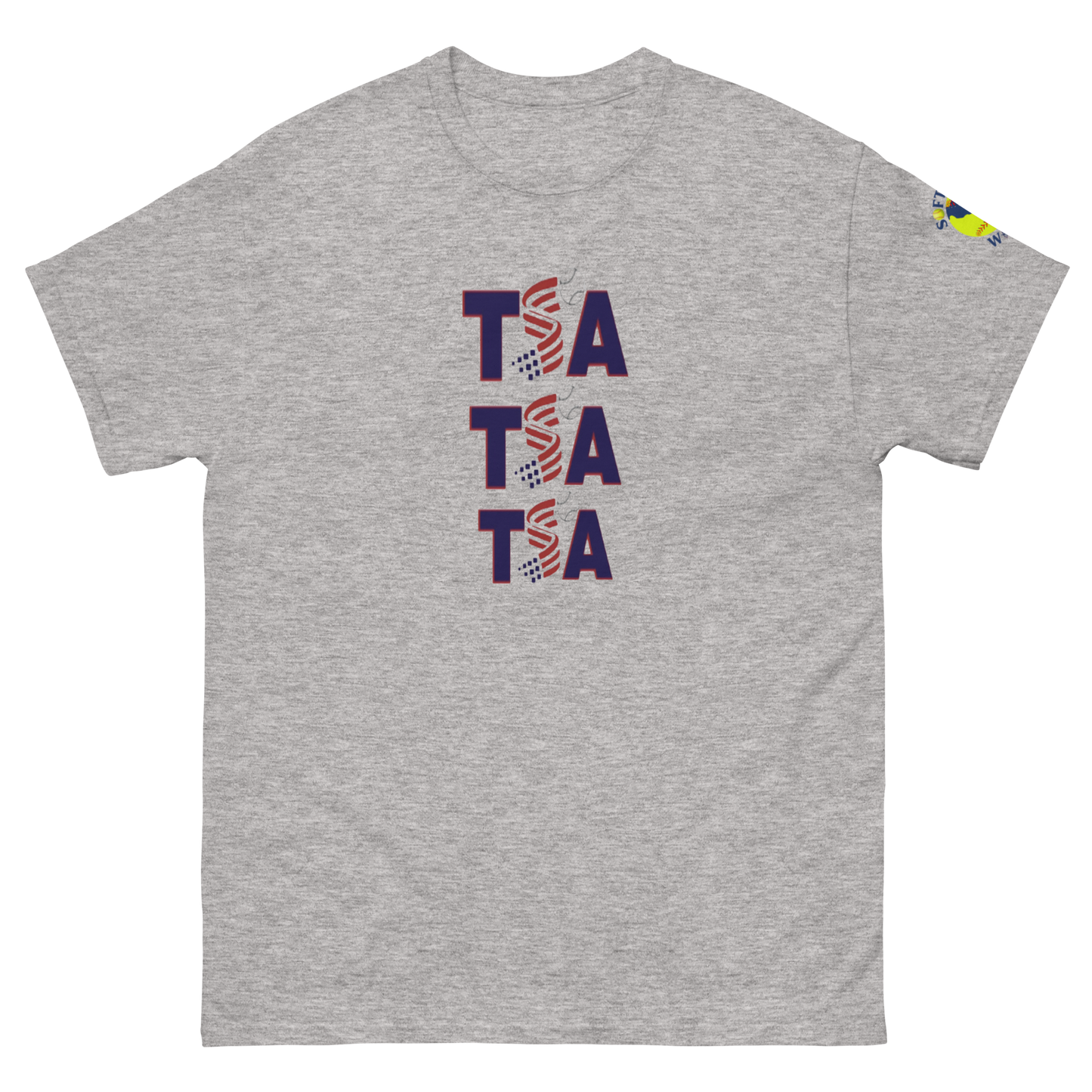 Sports Academy(Front) T.S.A. Baseball (Back) Men's classic tee