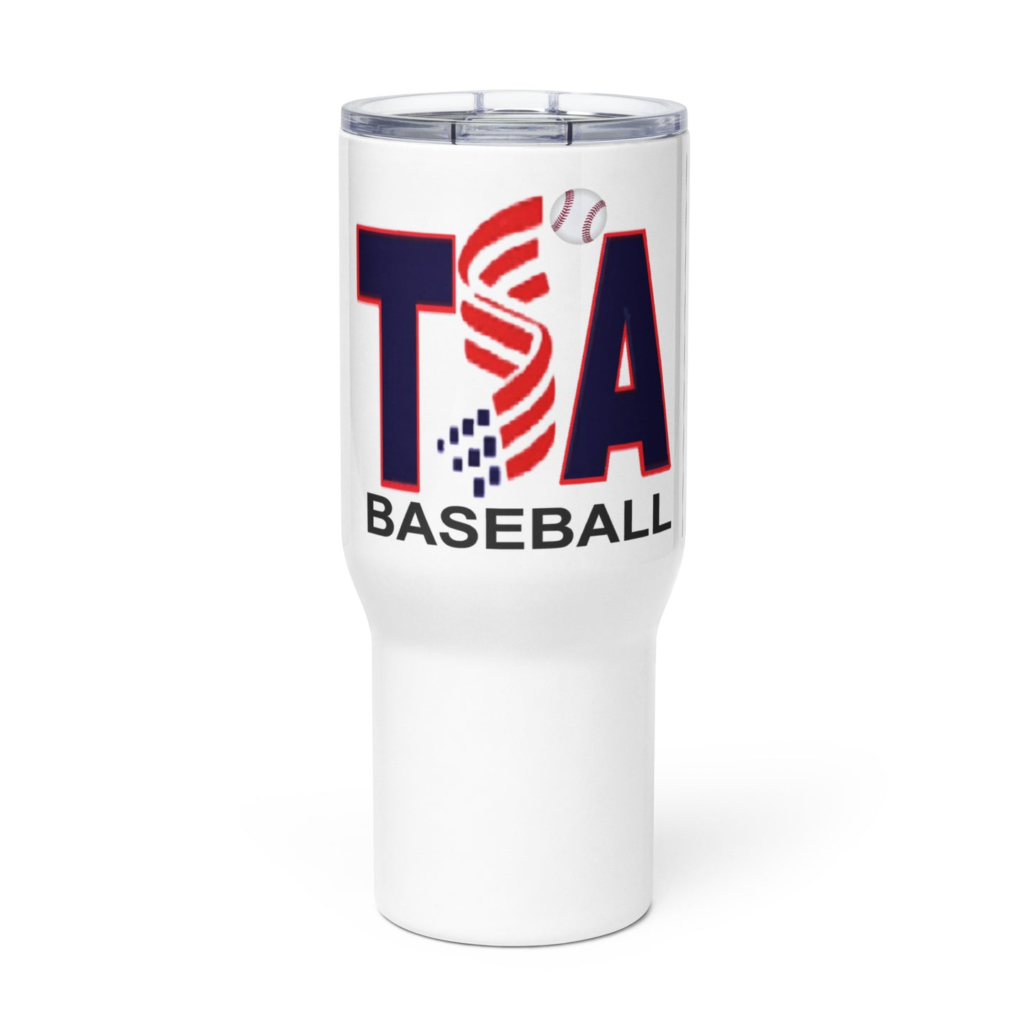 Travel mug with a handle