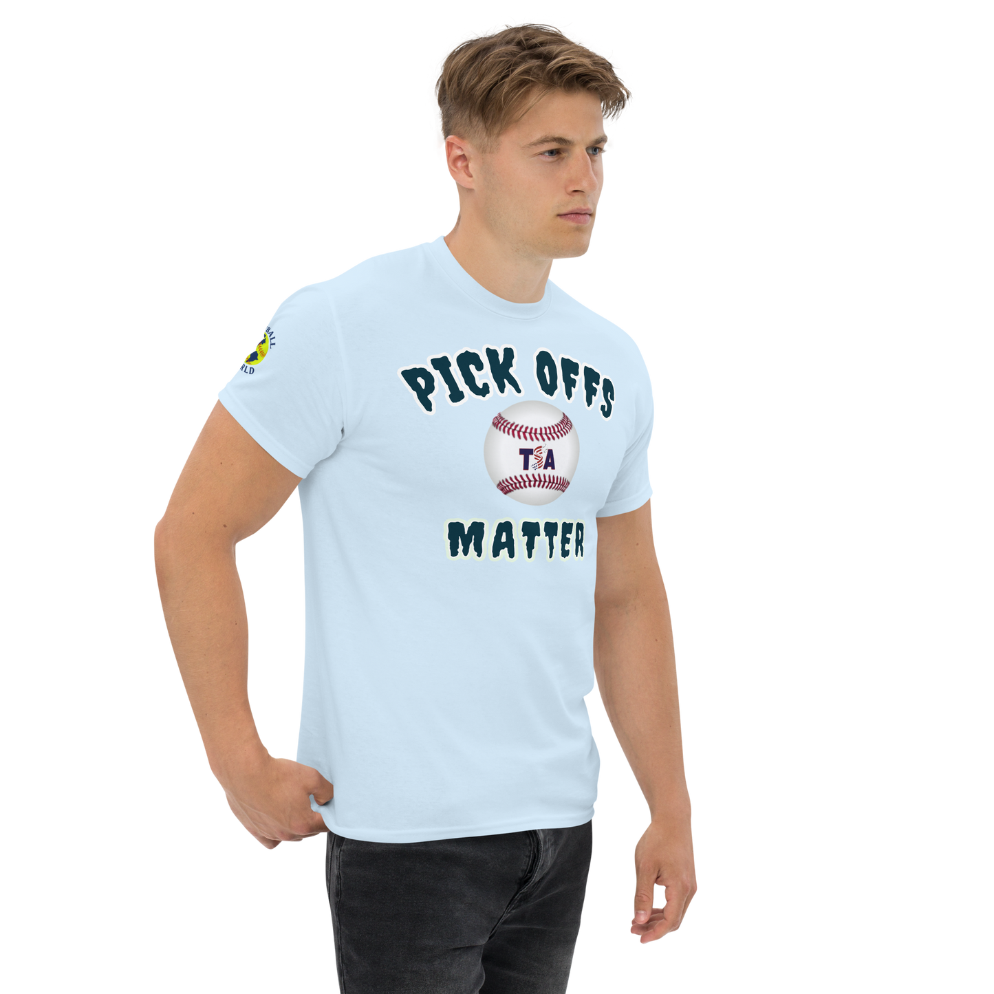 T.S.A. w/Baseball. "Pickoffs Matter" 2024 Unisex classic tee