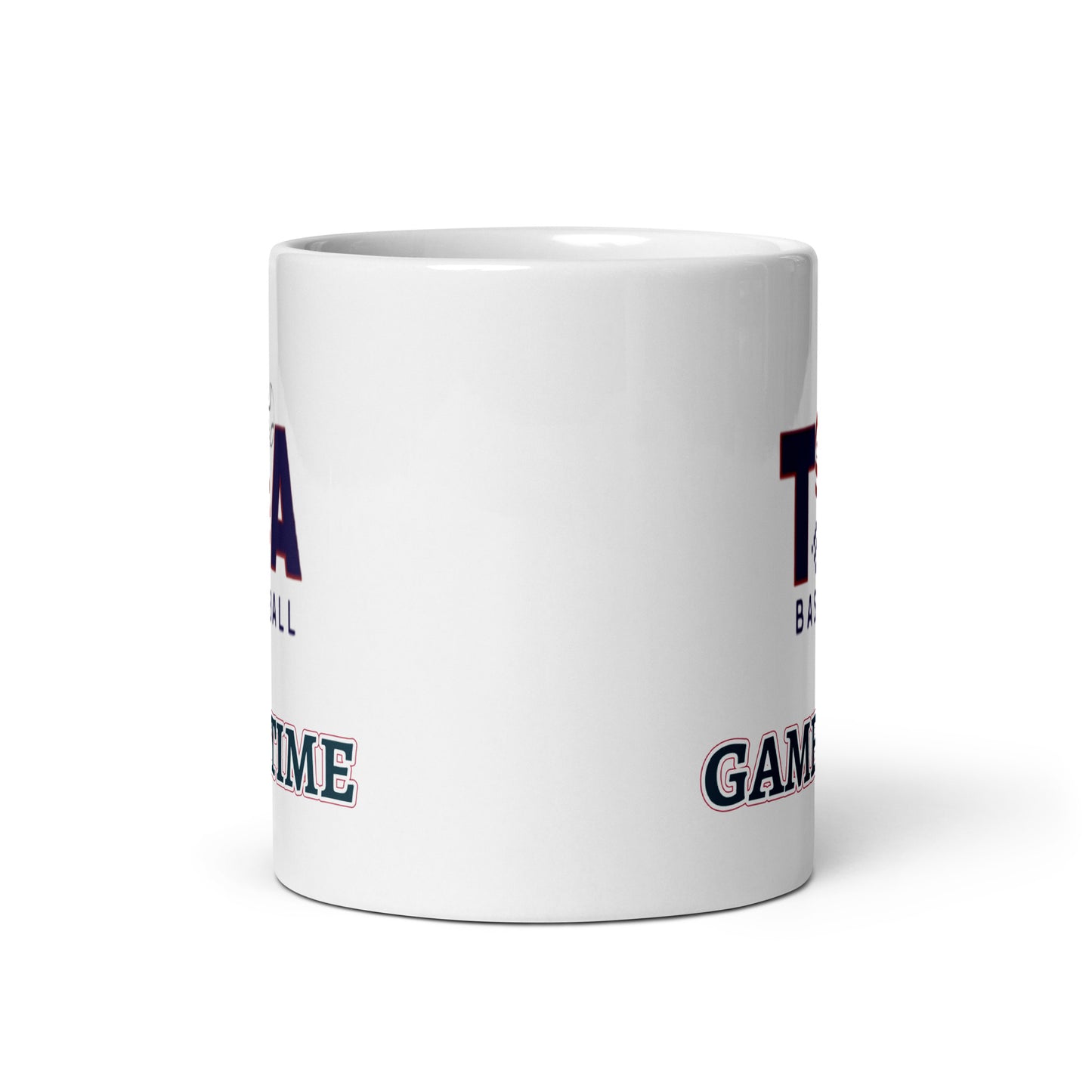 White glossy mug