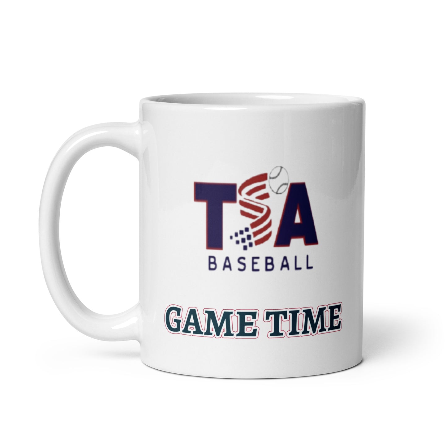 White glossy mug