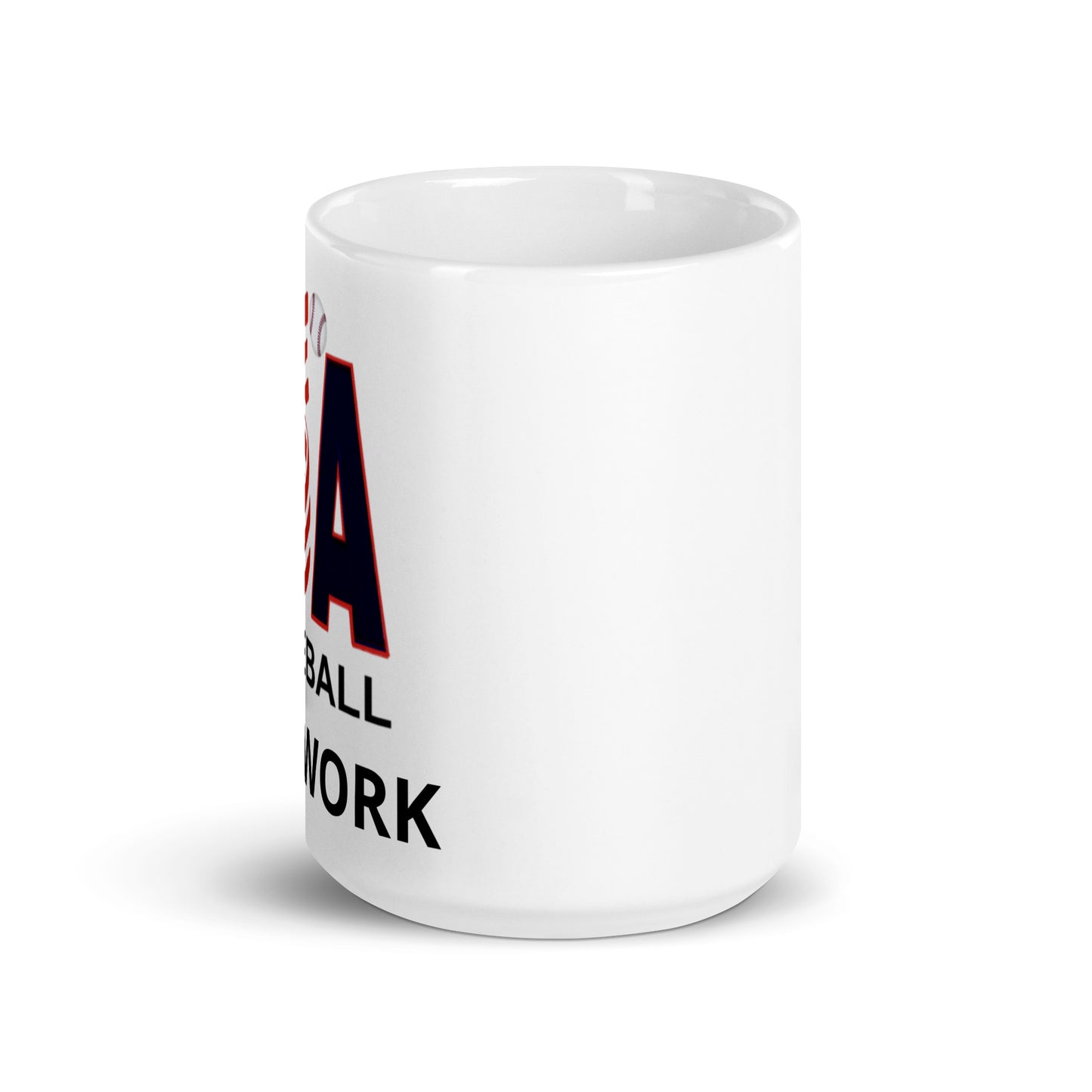 White glossy mug
