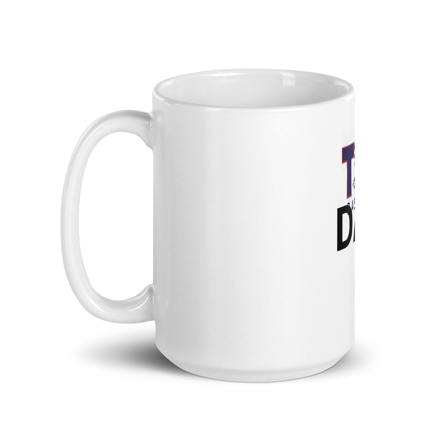 White glossy mug