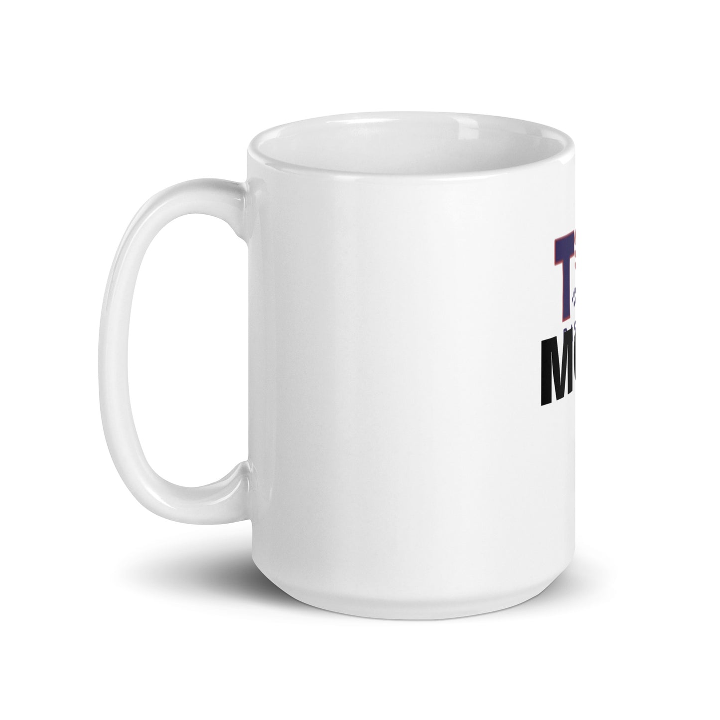 White glossy mug