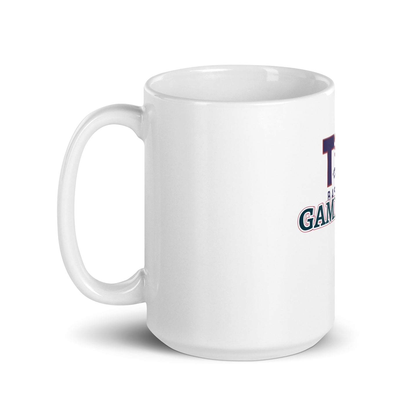 White glossy mug