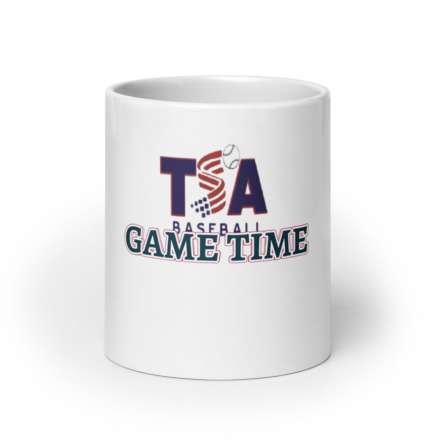 White glossy mug