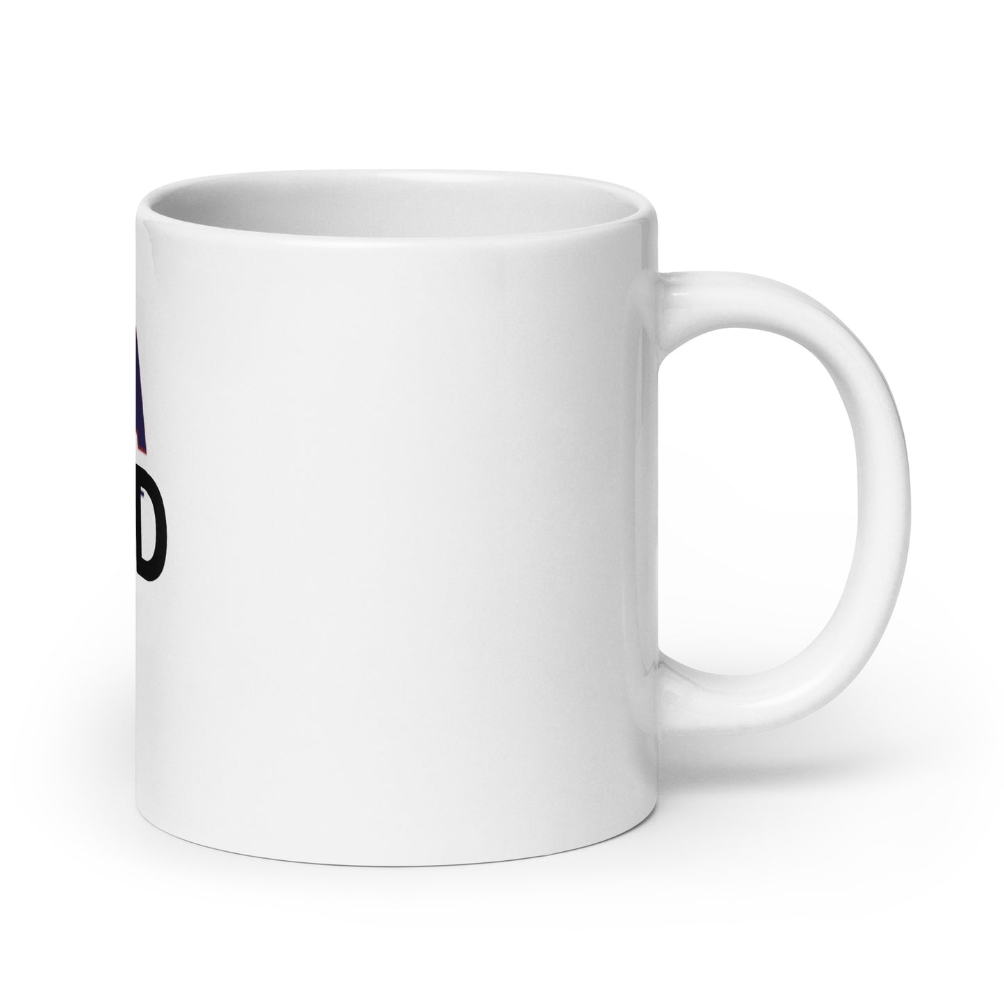 White glossy mug