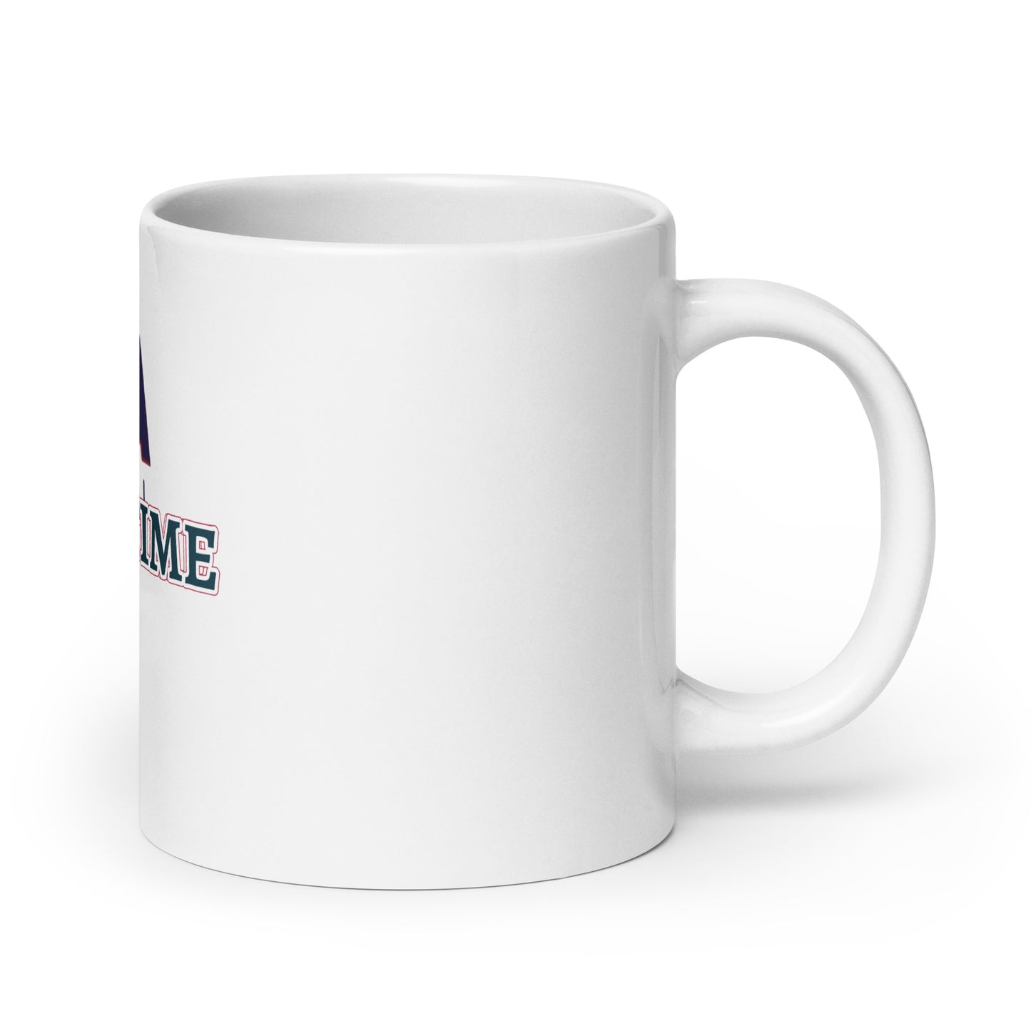 White glossy mug