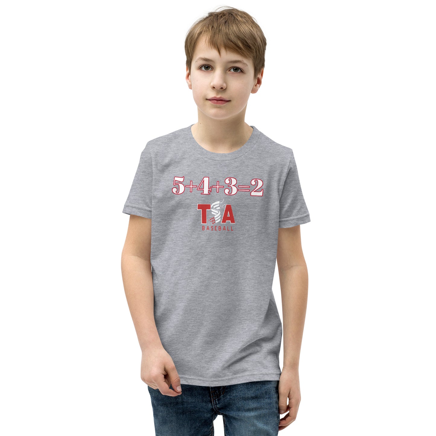 T.S.A. Baseball. (5+4+3=2) Youth Short Sleeve T-Shirt