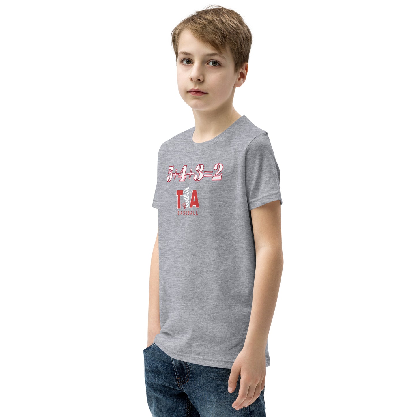 T.S.A. Baseball. (5+4+3=2) Youth Short Sleeve T-Shirt