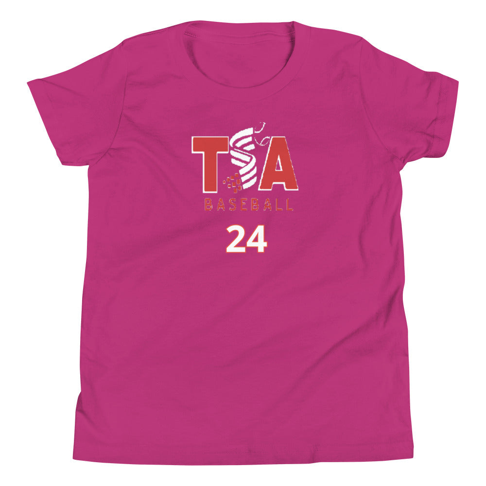 T.S.A. Baseball #24. Youth Short Sleeve T-Shirt
