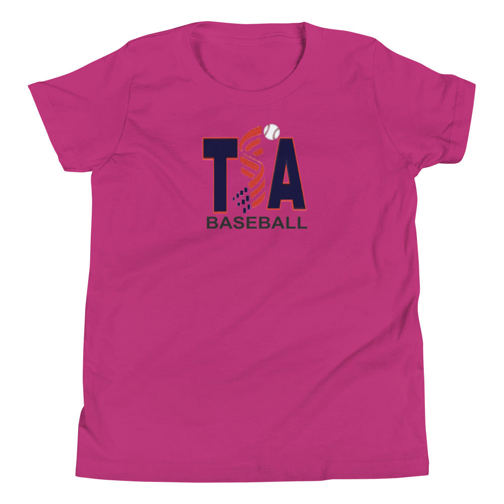 T.S.A. Baseball. "Multi Color Options" 100% Cotton. Youth Short Sleeve T-Shirt