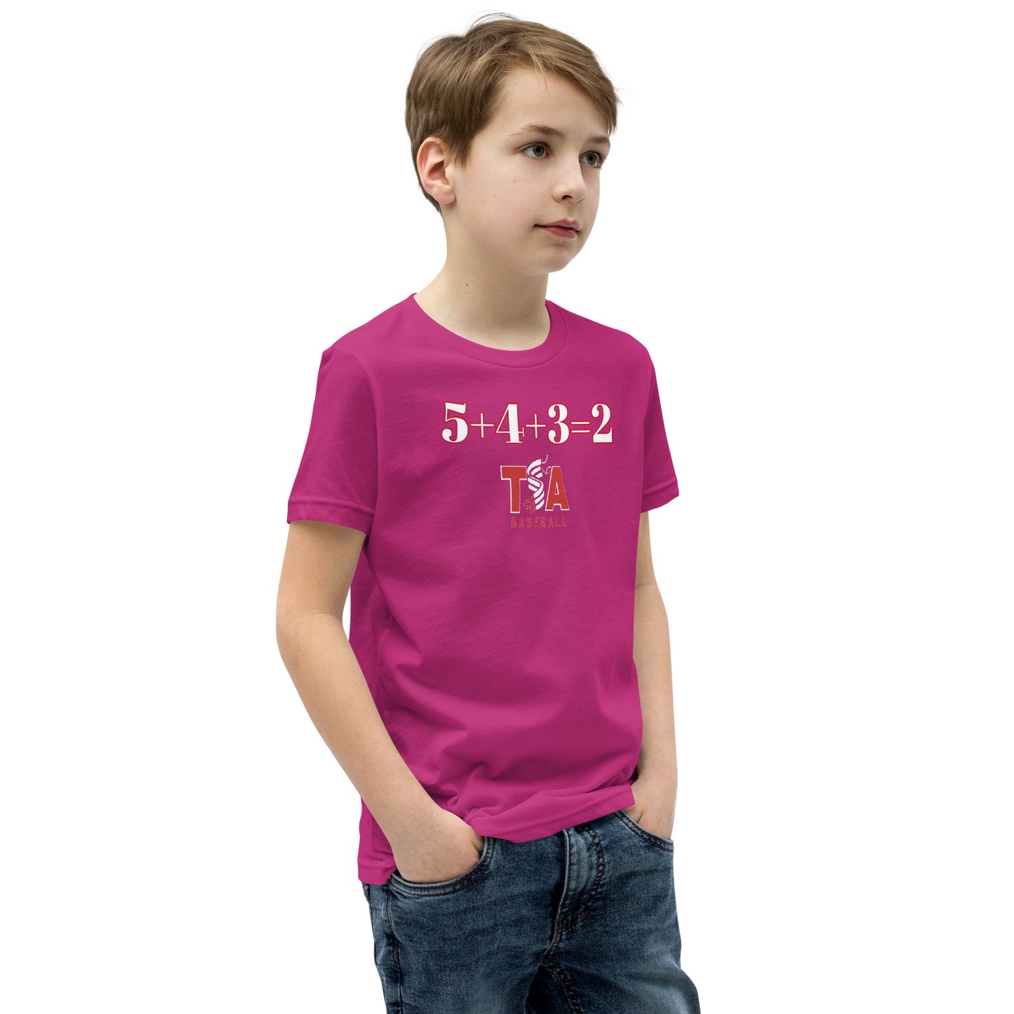 T.S.A. Baseball. (5+4+3=2) Youth Short Sleeve T-Shirt