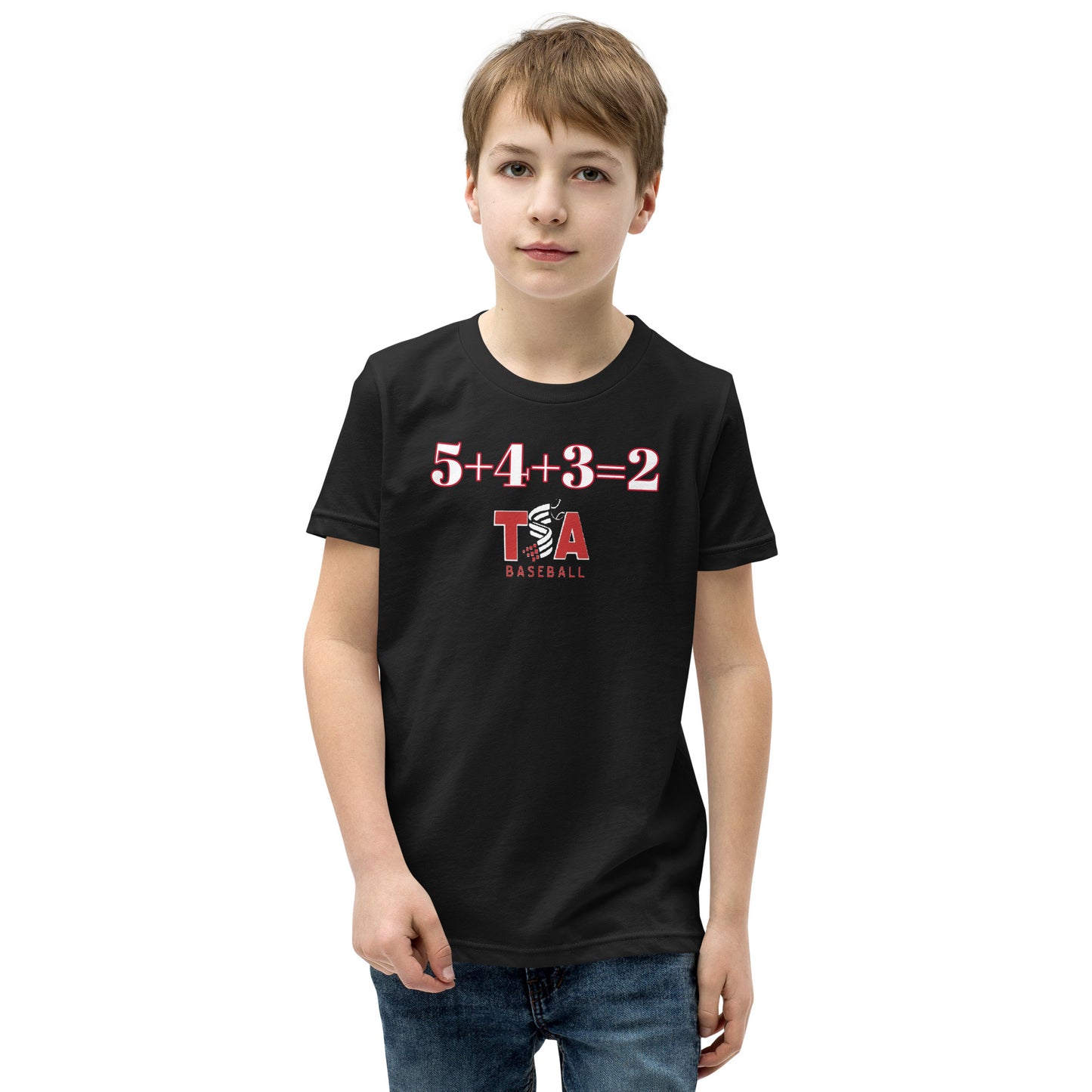 T.S.A. Baseball. (5+4+3=2) Youth Short Sleeve T-Shirt
