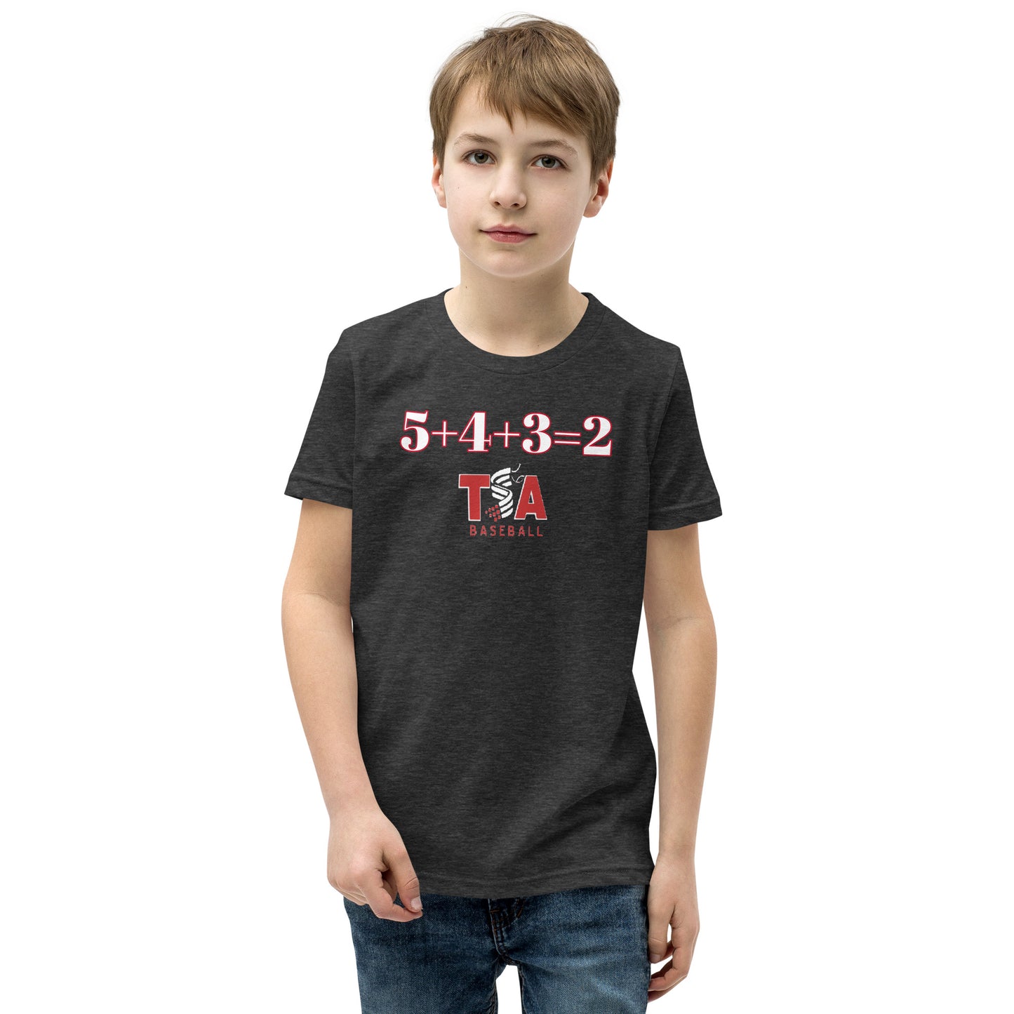T.S.A. Baseball. (5+4+3=2) Youth Short Sleeve T-Shirt