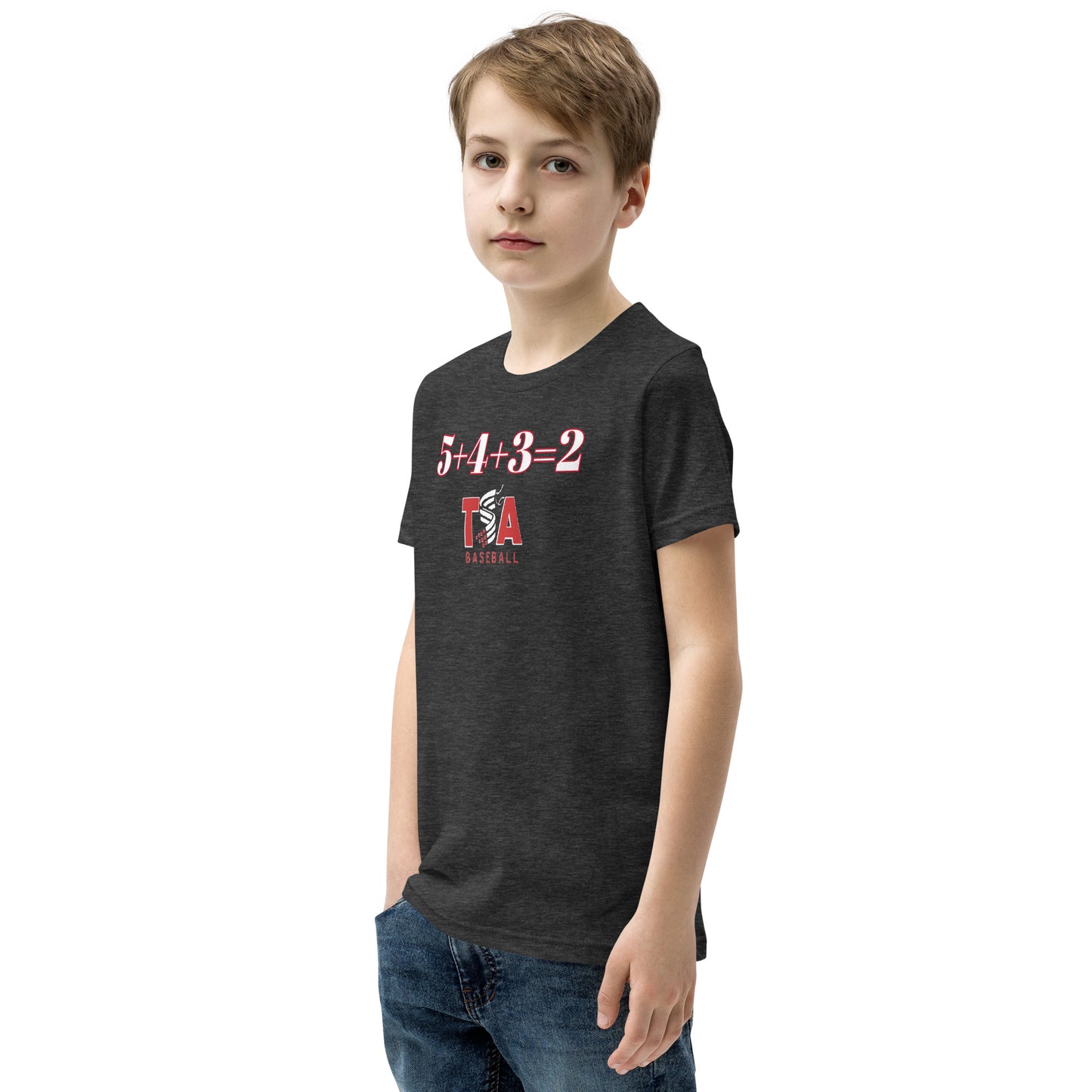 T.S.A. Baseball. (5+4+3=2) Youth Short Sleeve T-Shirt