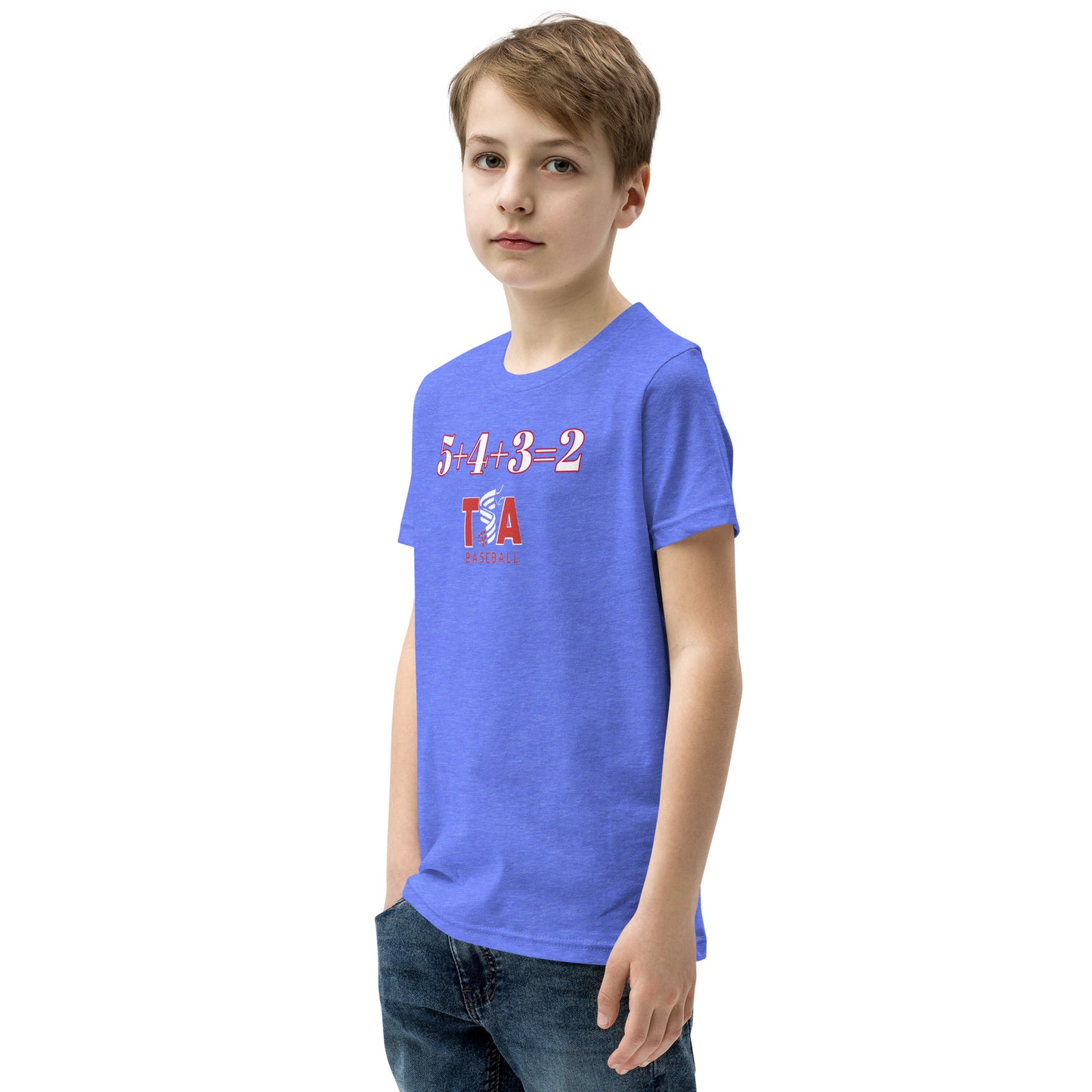 T.S.A. Baseball. (5+4+3=2) Youth Short Sleeve T-Shirt