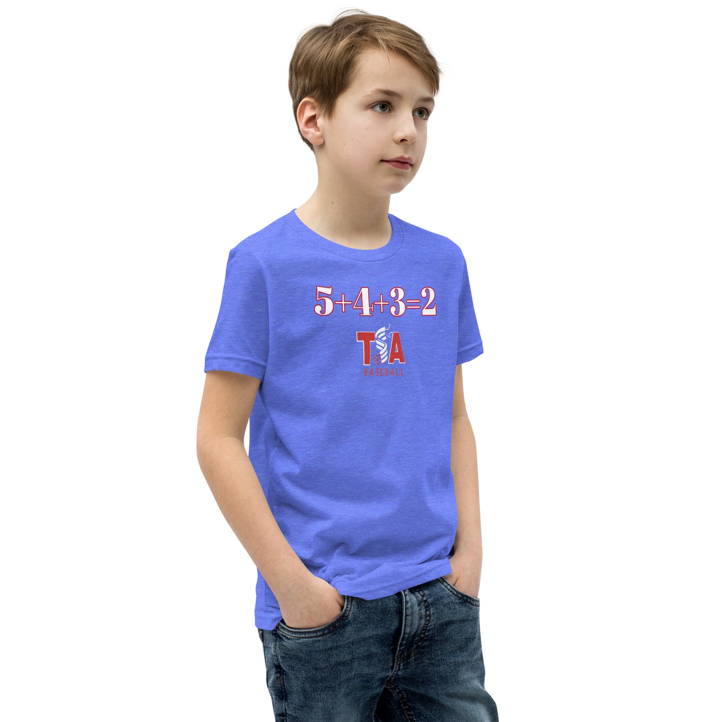 T.S.A. Baseball. (5+4+3=2) Youth Short Sleeve T-Shirt