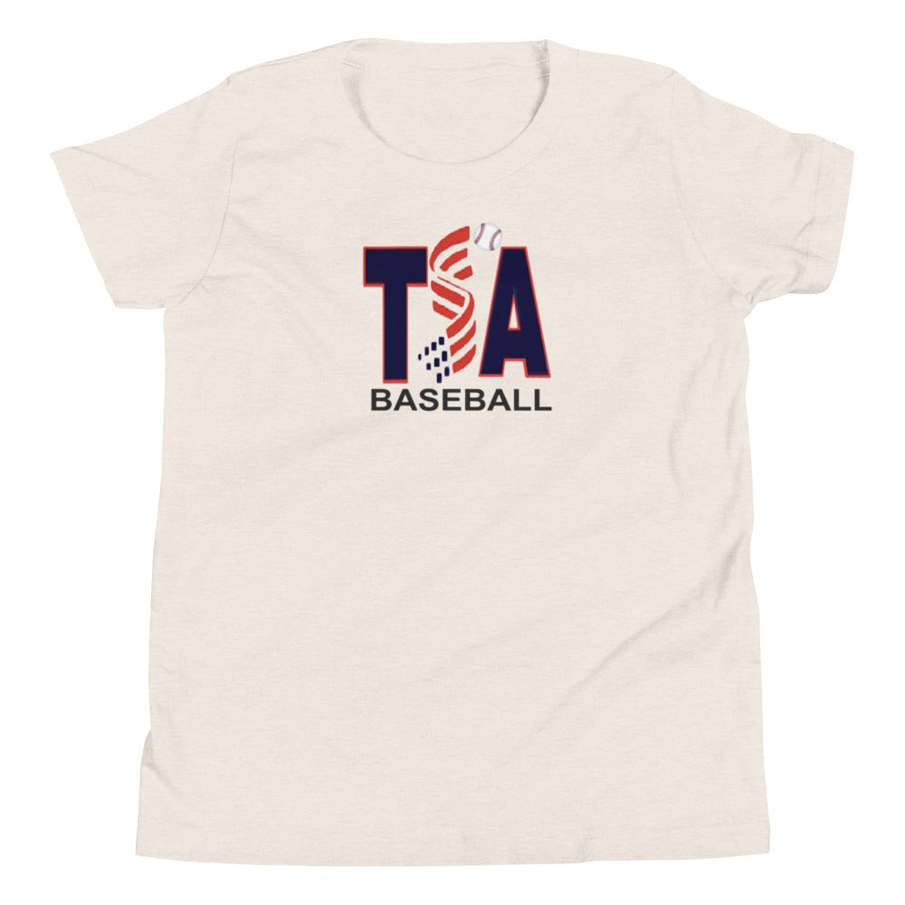 T.S.A. Baseball. "Multi Color Options" 100% Cotton. Youth Short Sleeve T-Shirt