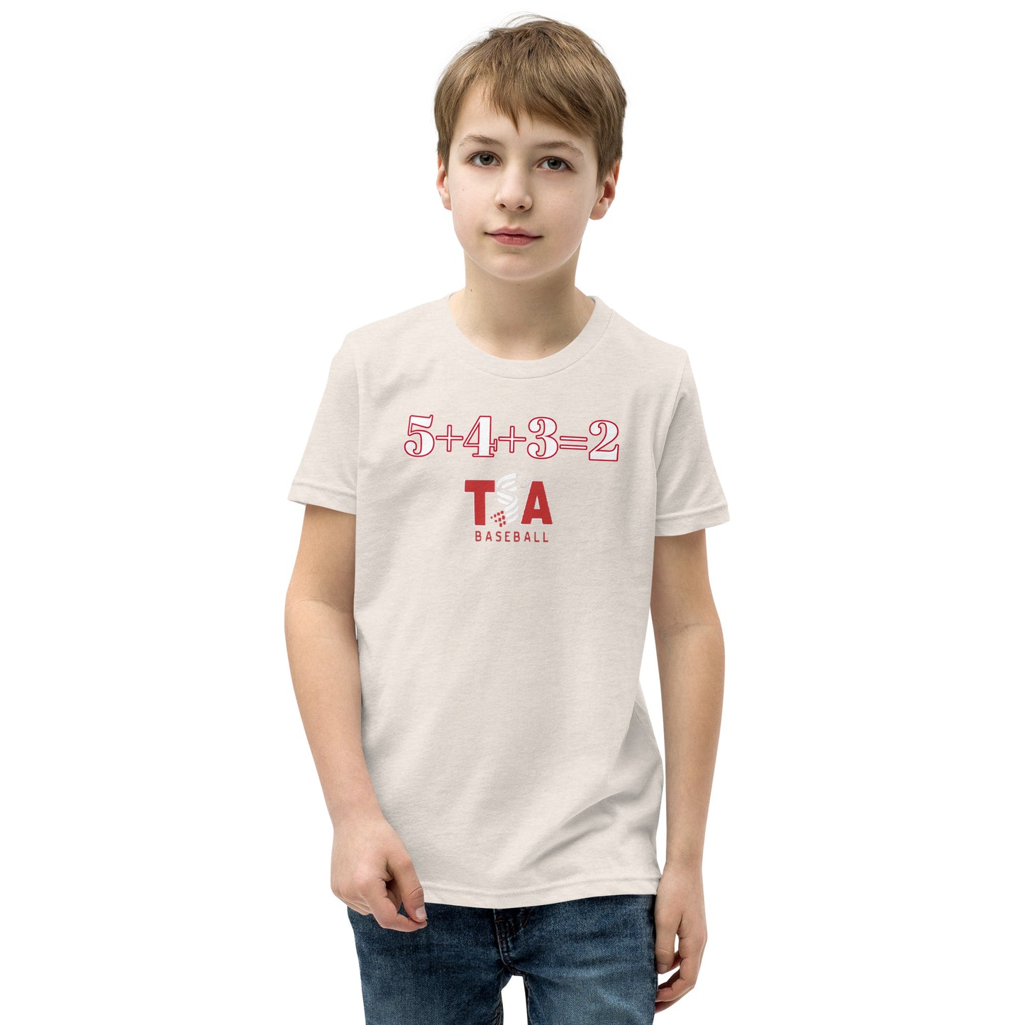 T.S.A. Baseball. (5+4+3=2) Youth Short Sleeve T-Shirt