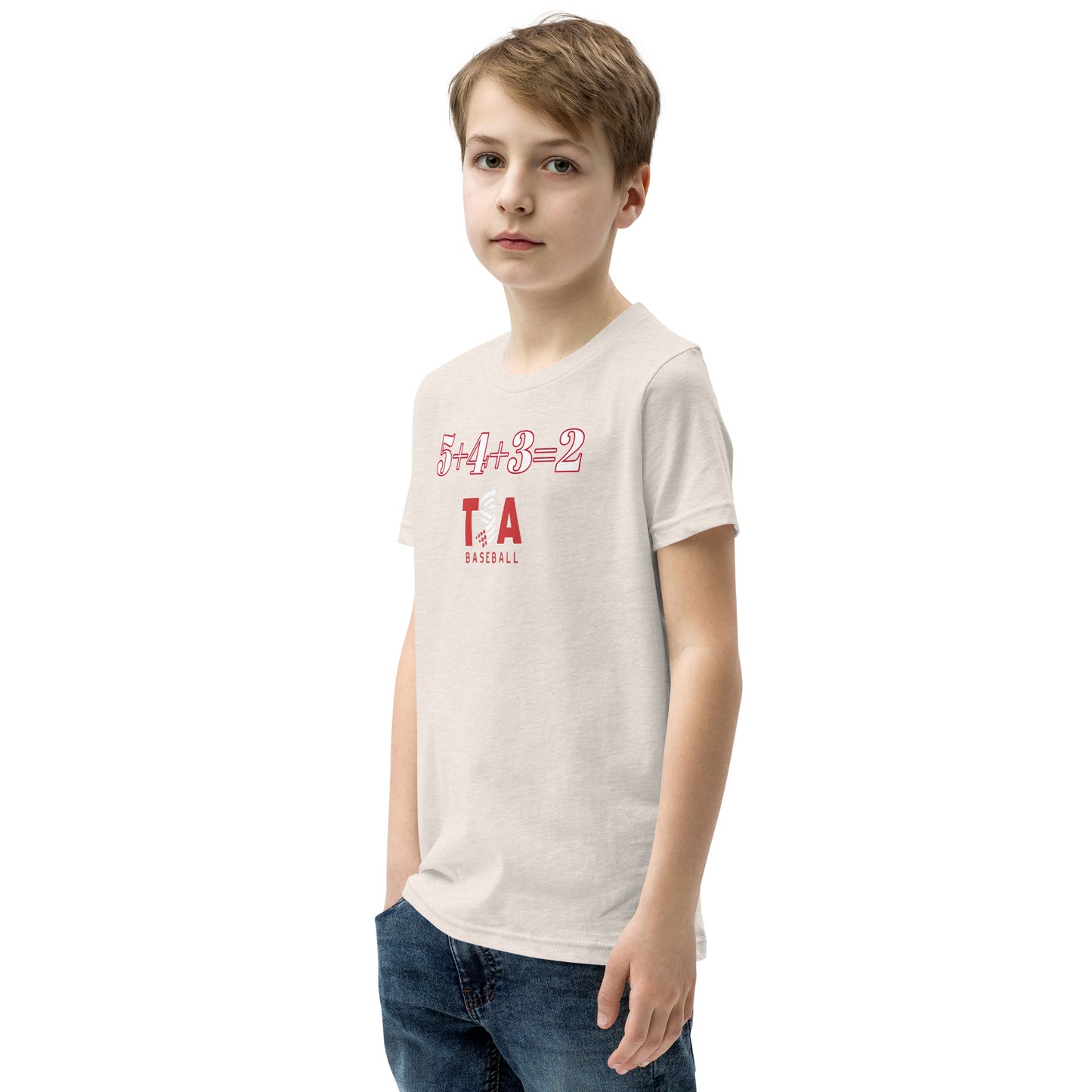 T.S.A. Baseball. (5+4+3=2) Youth Short Sleeve T-Shirt