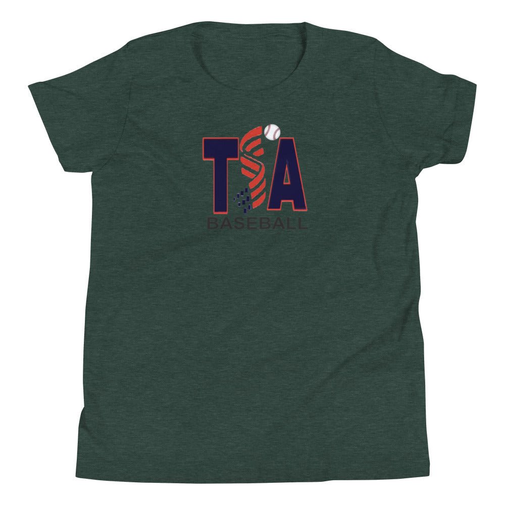 T.S.A. Baseball. "Multi Color Options" 100% Cotton. Youth Short Sleeve T-Shirt