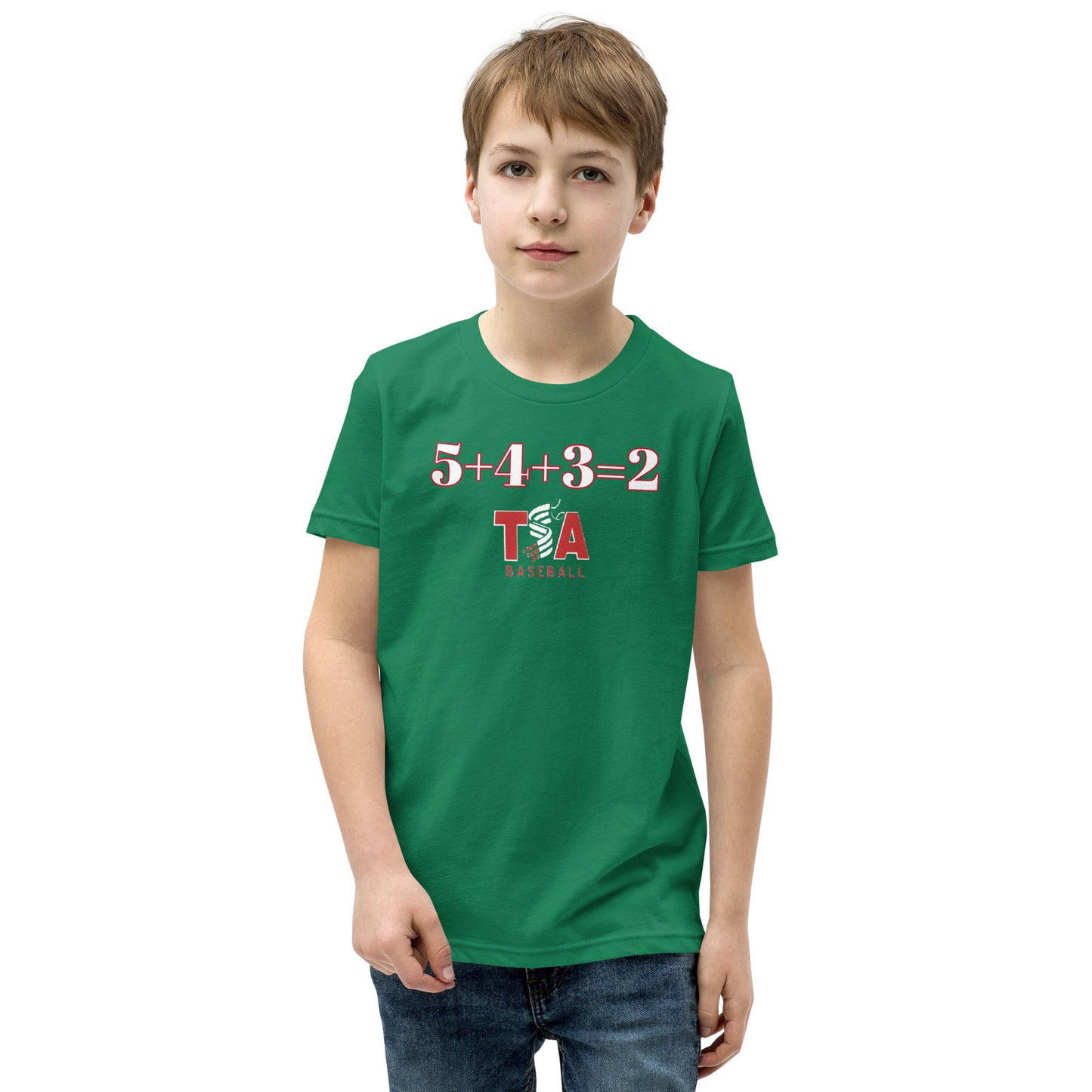 T.S.A. Baseball. (5+4+3=2) Youth Short Sleeve T-Shirt