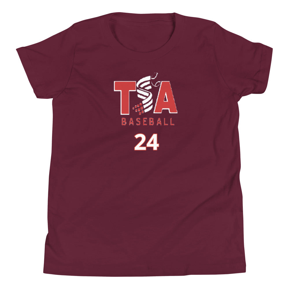 T.S.A. Baseball #24. Youth Short Sleeve T-Shirt