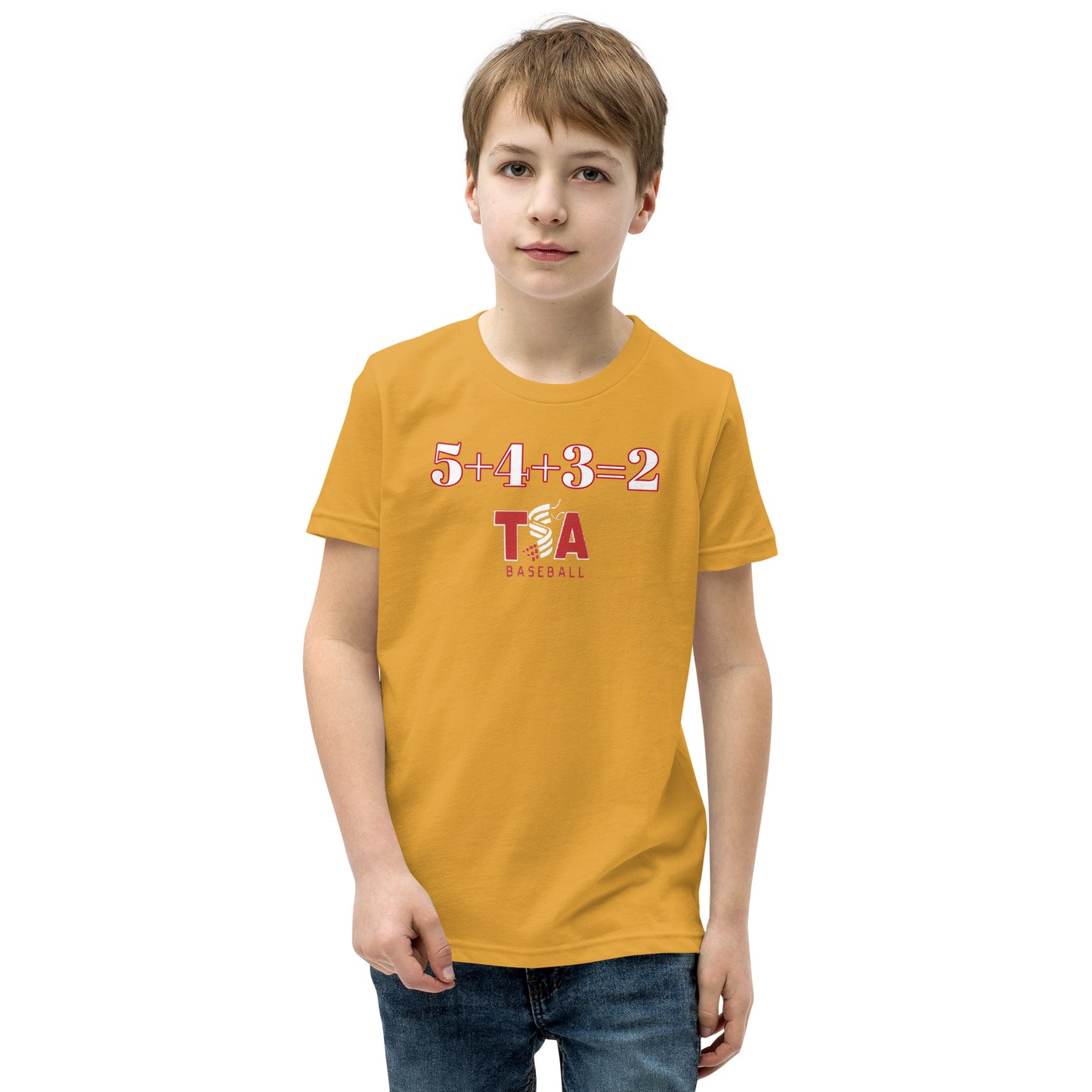 T.S.A. Baseball. (5+4+3=2) Youth Short Sleeve T-Shirt