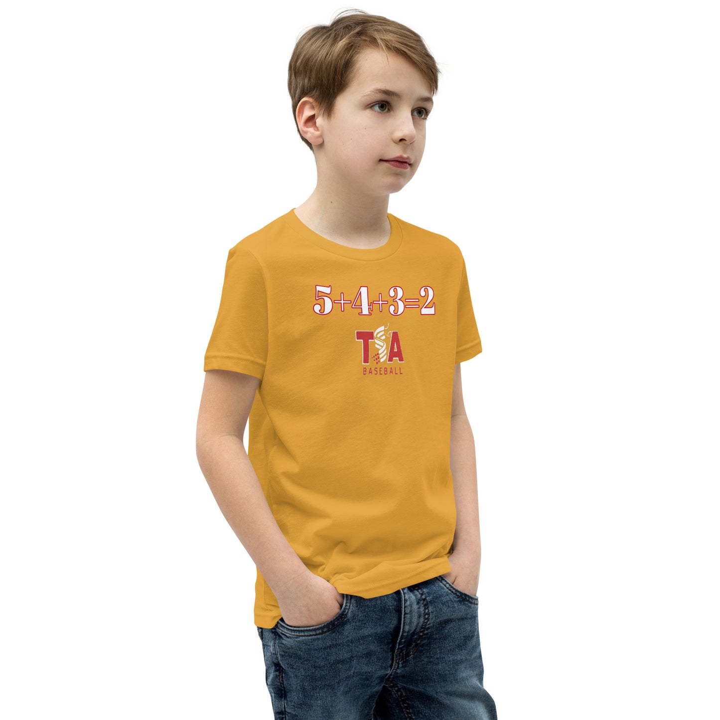 T.S.A. Baseball. (5+4+3=2) Youth Short Sleeve T-Shirt