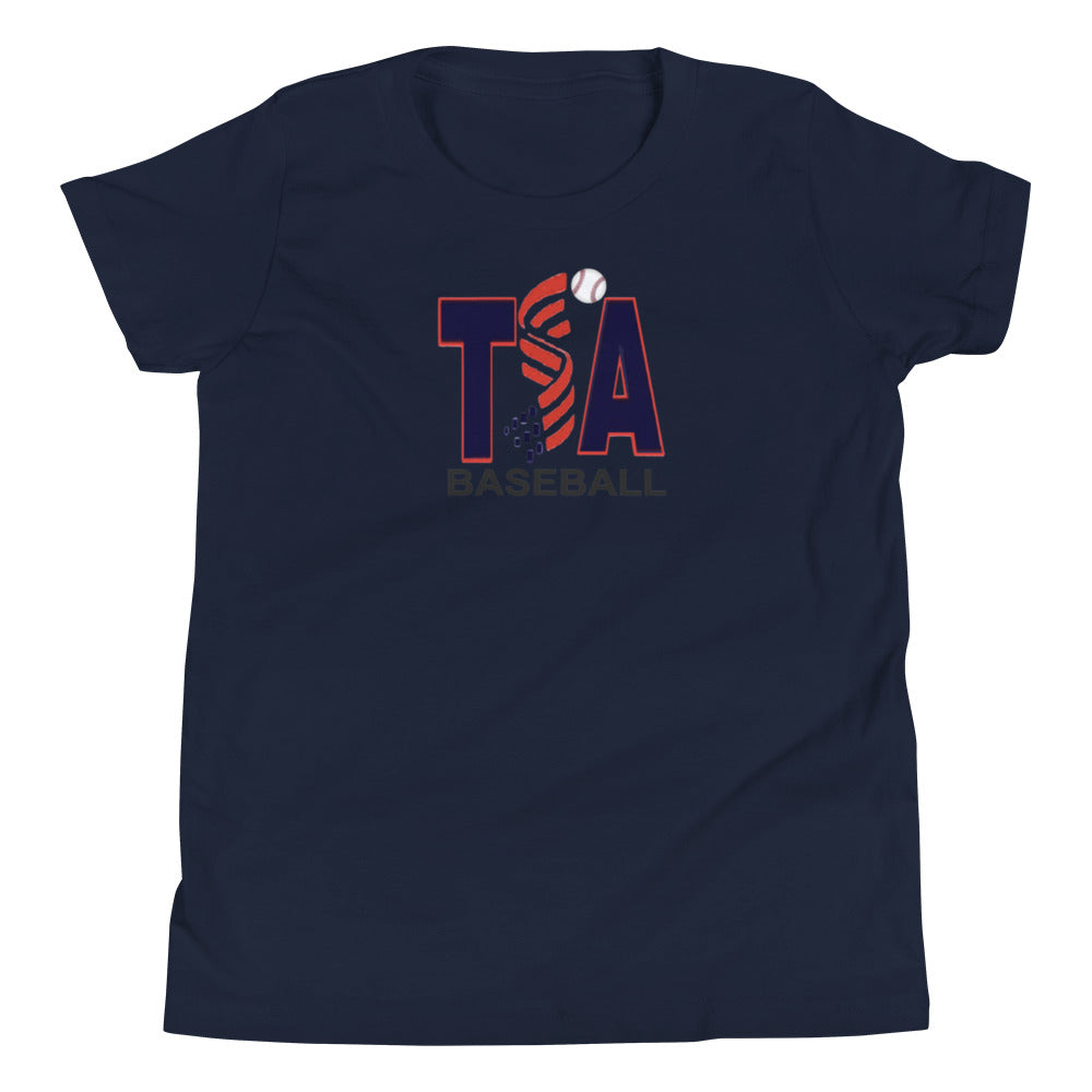 T.S.A. Baseball. "Multi Color Options" 100% Cotton. Youth Short Sleeve T-Shirt