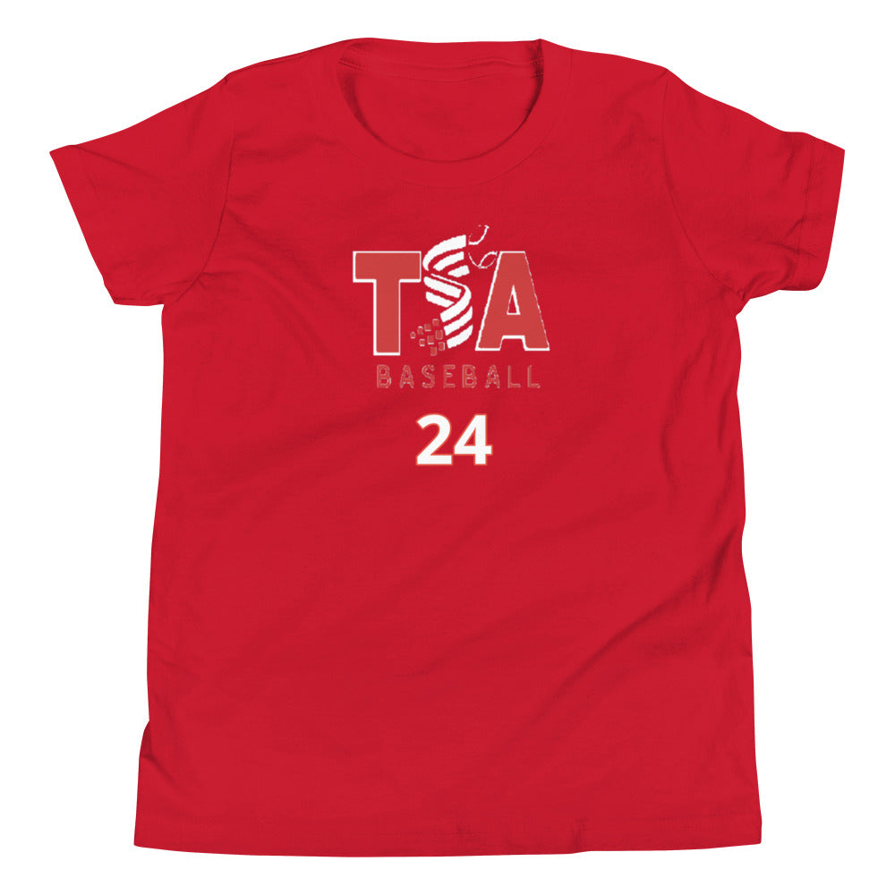 T.S.A. Baseball #24. Youth Short Sleeve T-Shirt