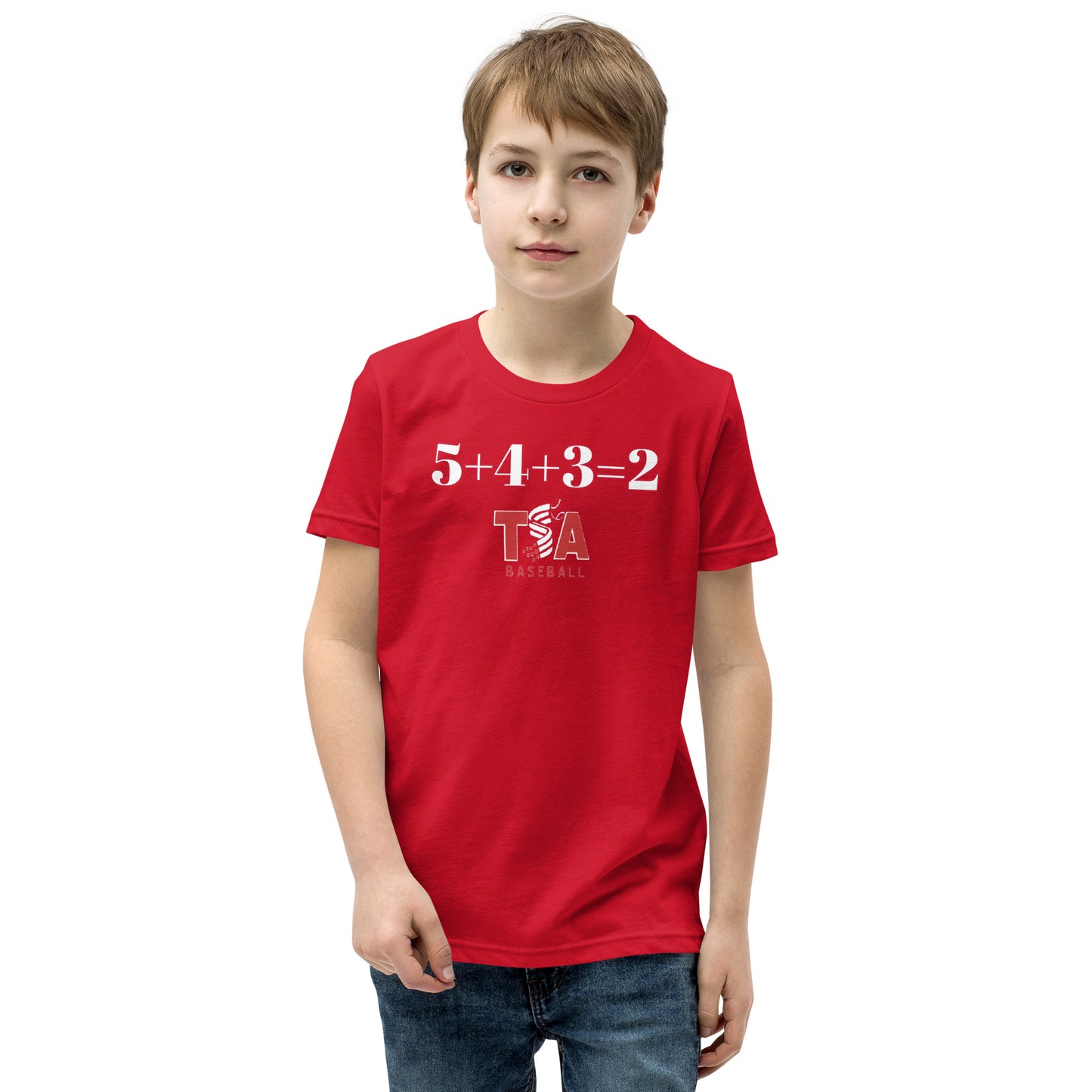 T.S.A. Baseball. (5+4+3=2) Youth Short Sleeve T-Shirt