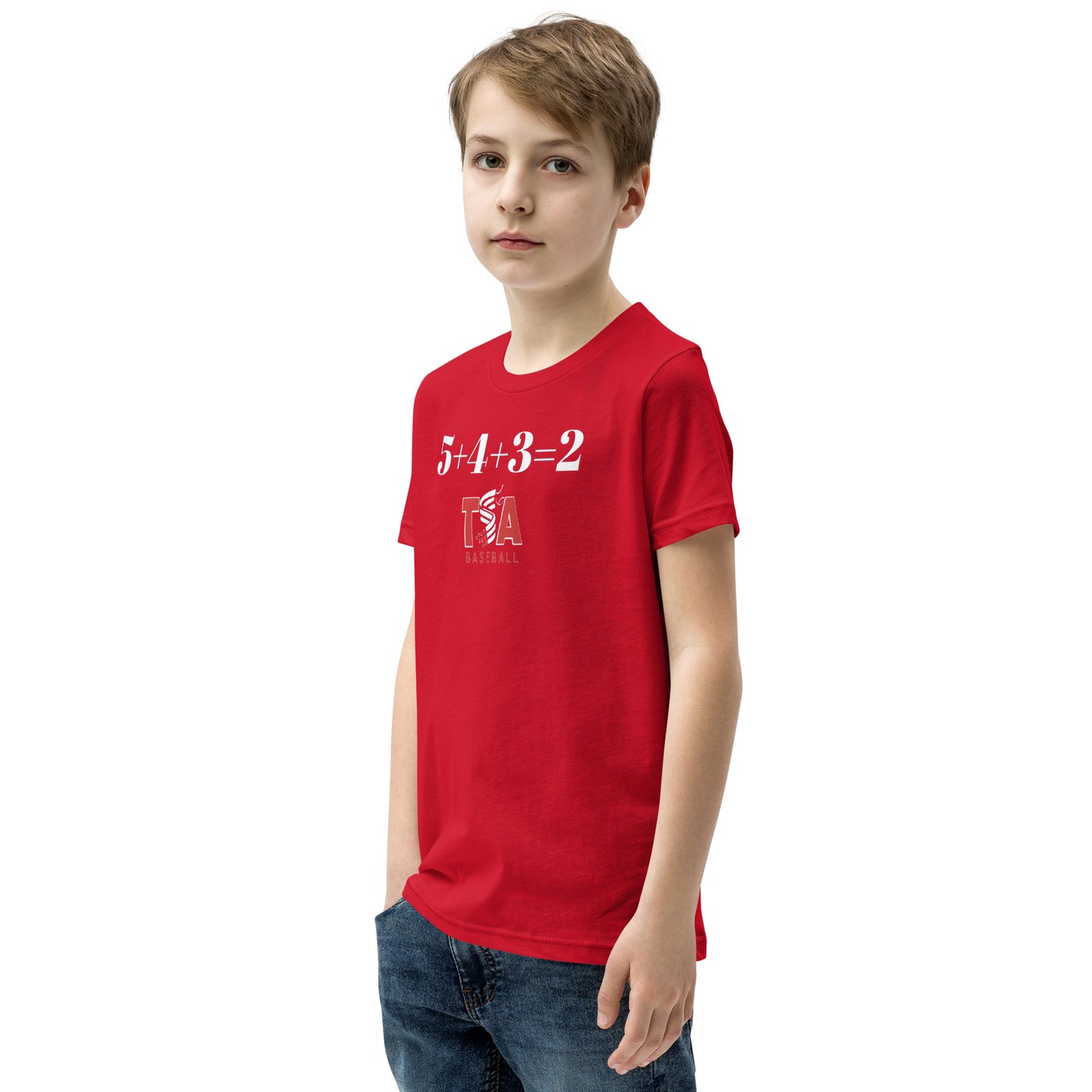 T.S.A. Baseball. (5+4+3=2) Youth Short Sleeve T-Shirt